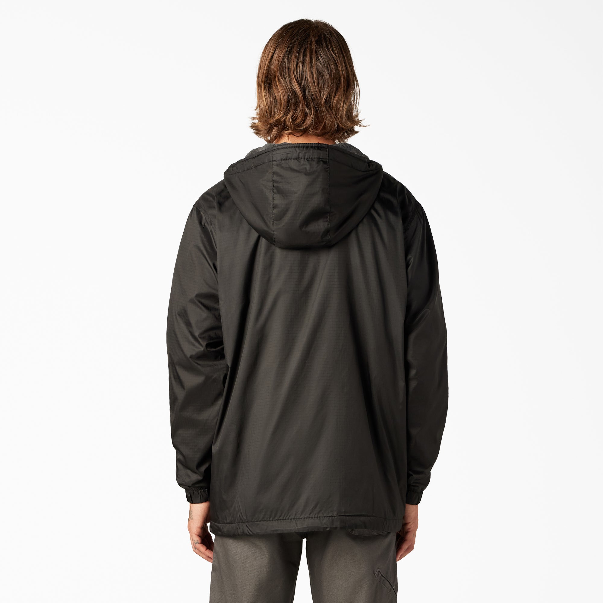 Fleece Lined Nylon Hooded Jacket - Image 2