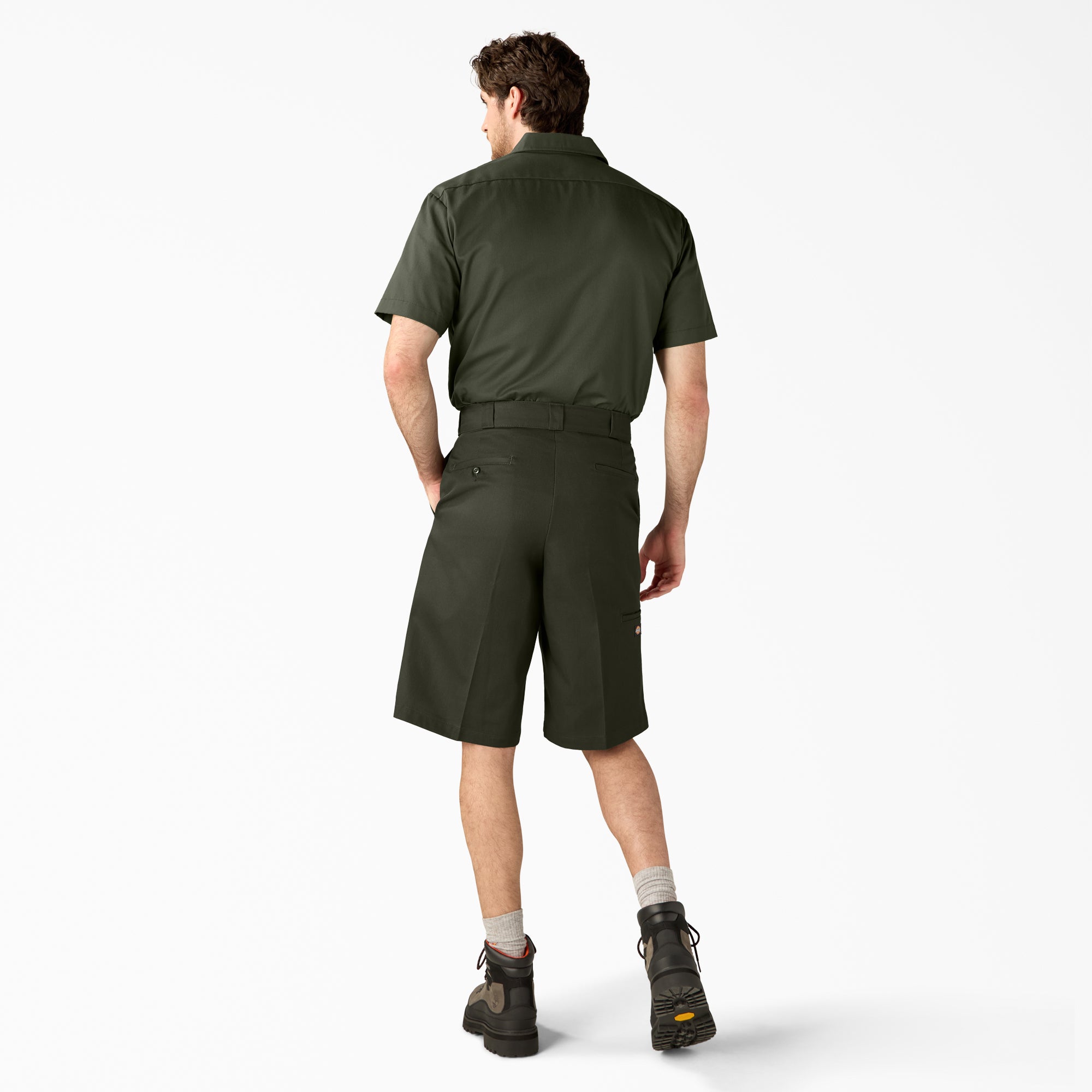 Loose Fit Flat Front Work Shorts. 13 - Image 6