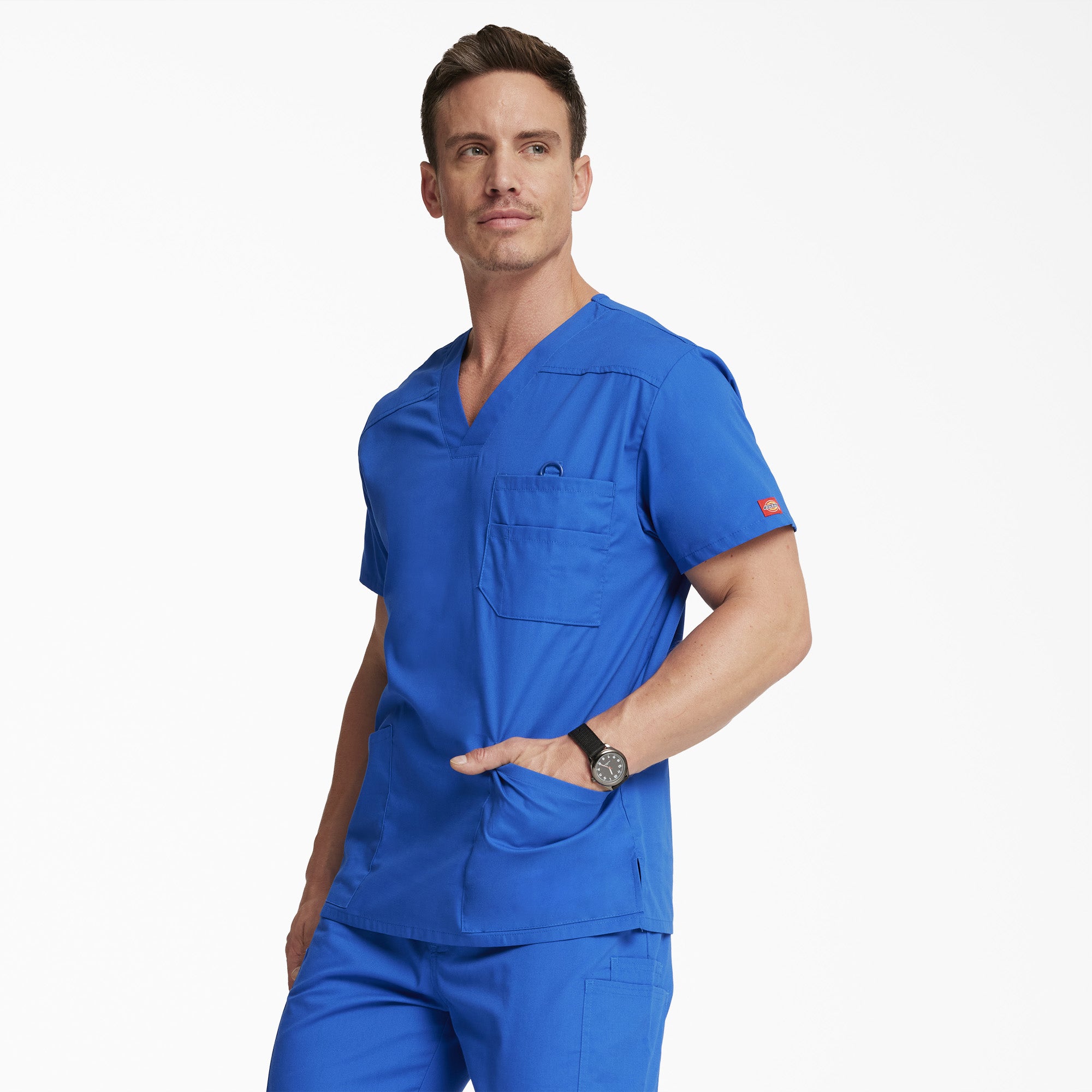 Men's EDS Signature V-Neck Scrub Top - Image 3