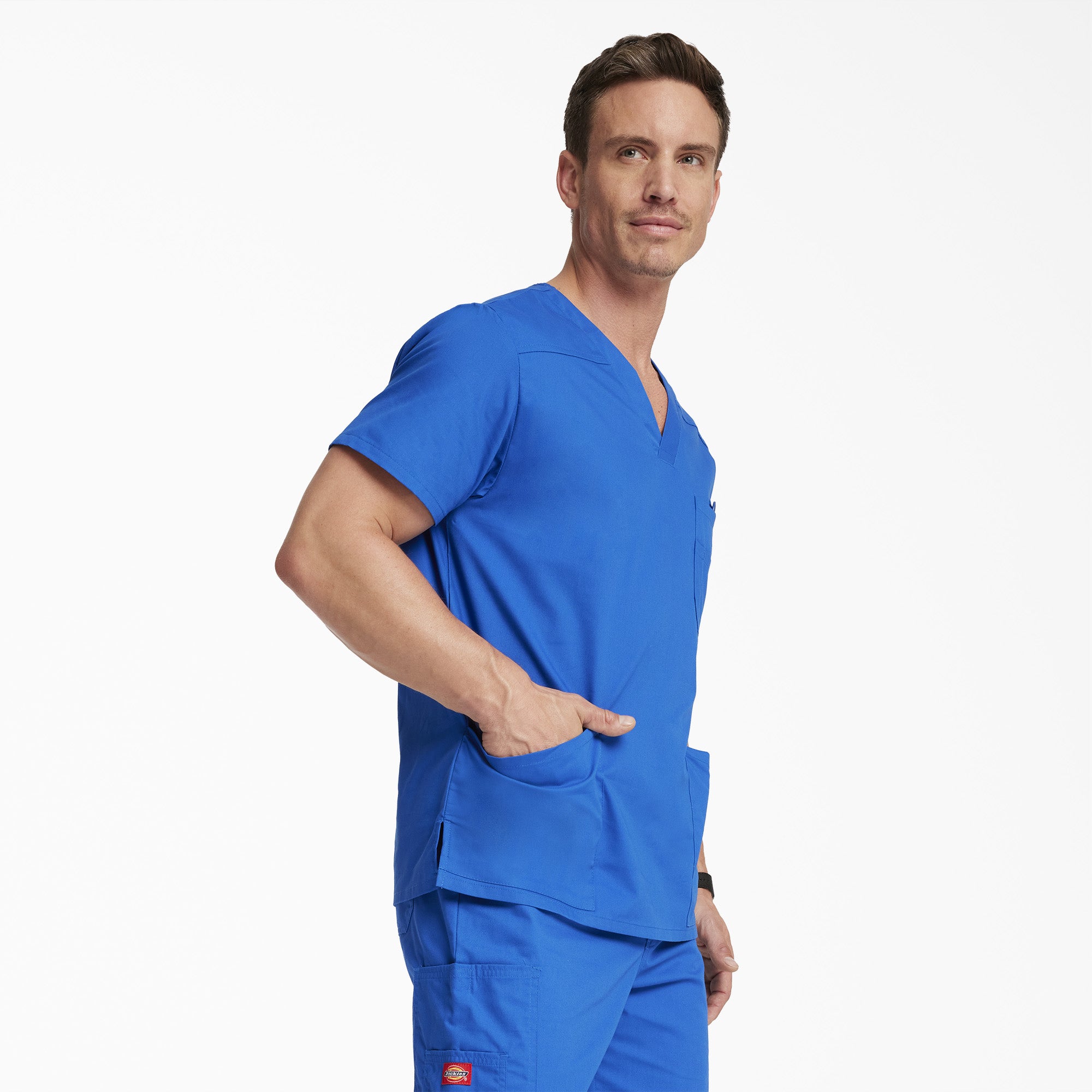 Men's EDS Signature V-Neck Scrub Top - Image 4