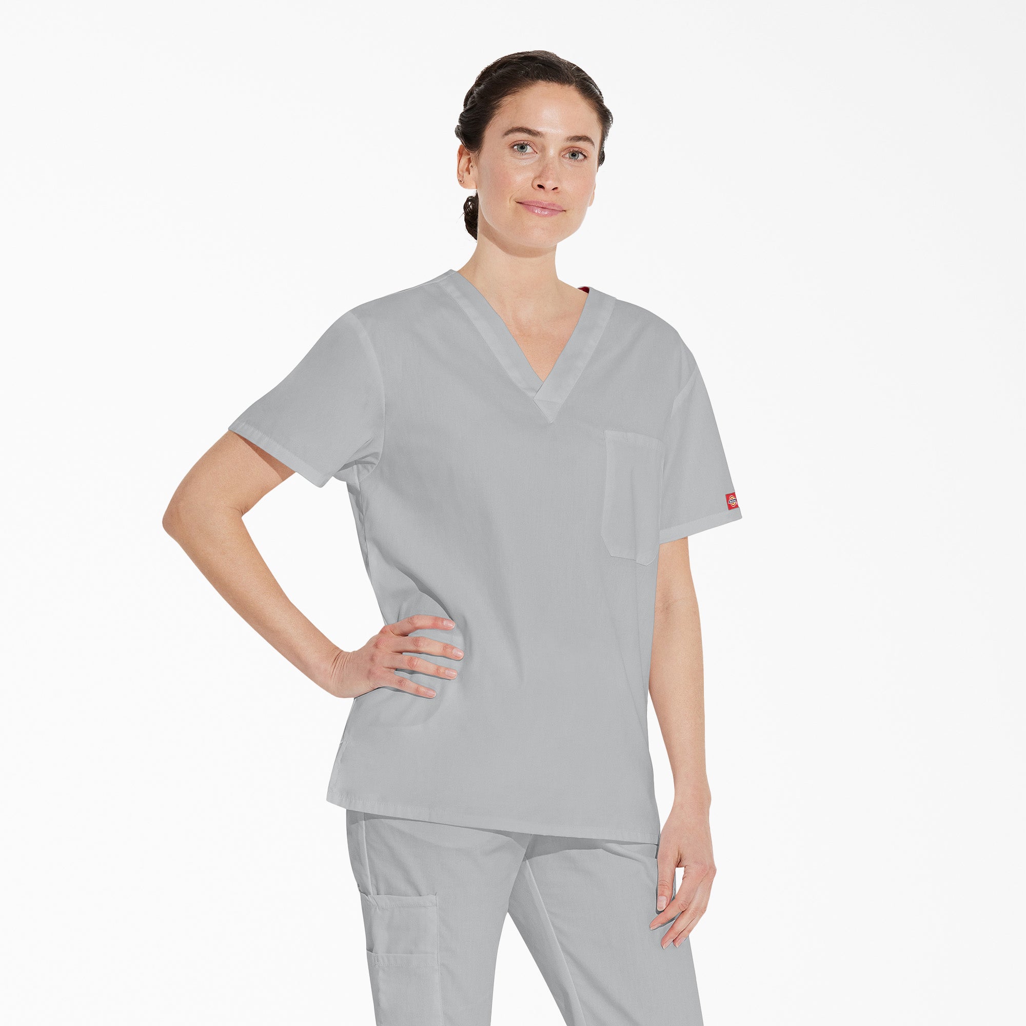 Unisex EDS Signature V-Neck Scrub Top - Image 4