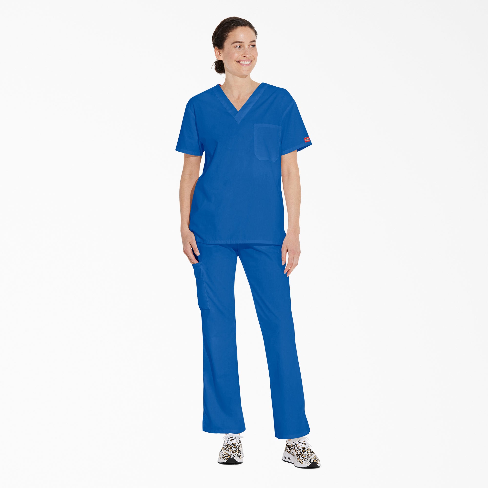 Unisex EDS Signature V-Neck Scrub Top - Image 4