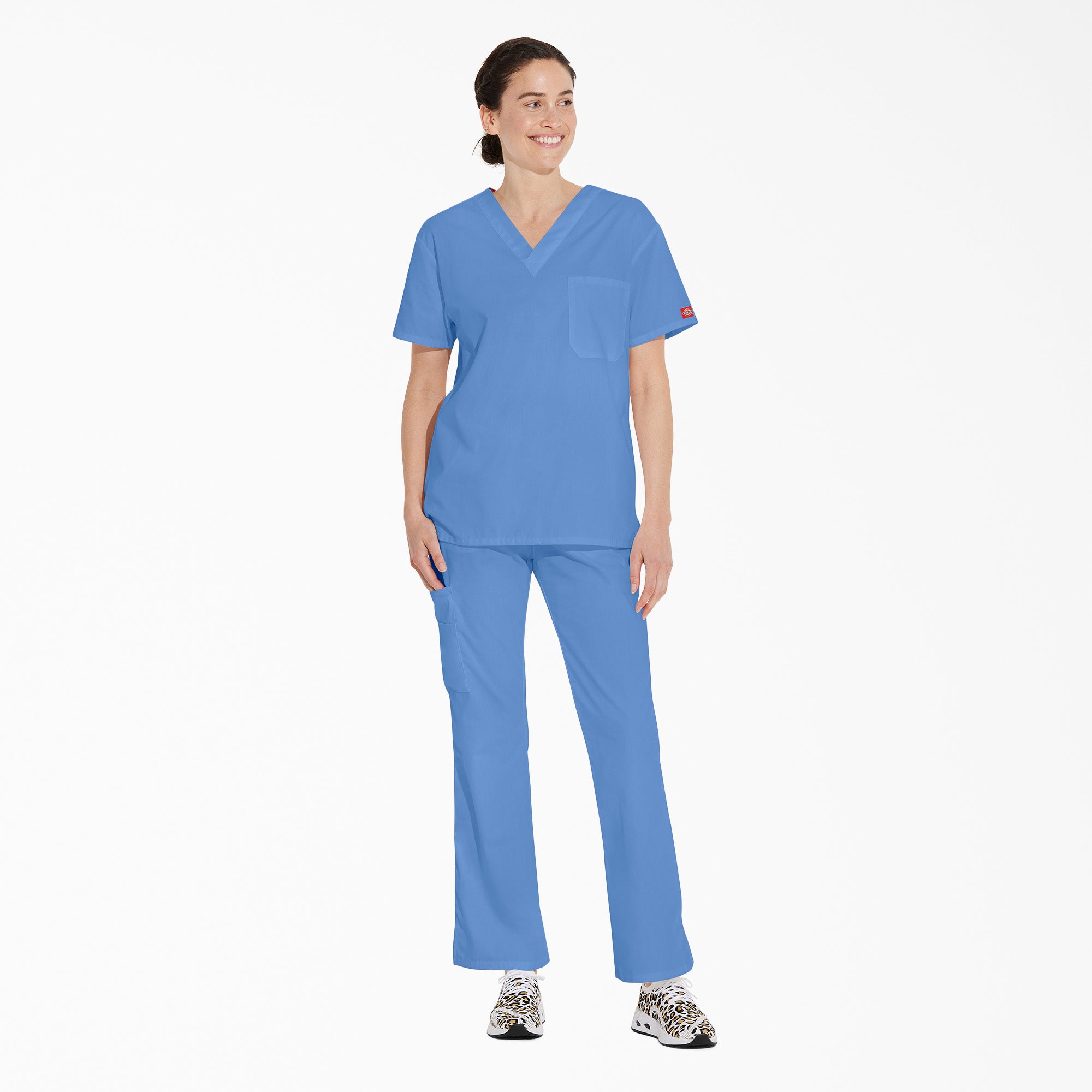 Unisex EDS Signature V-Neck Scrub Top - Image 5