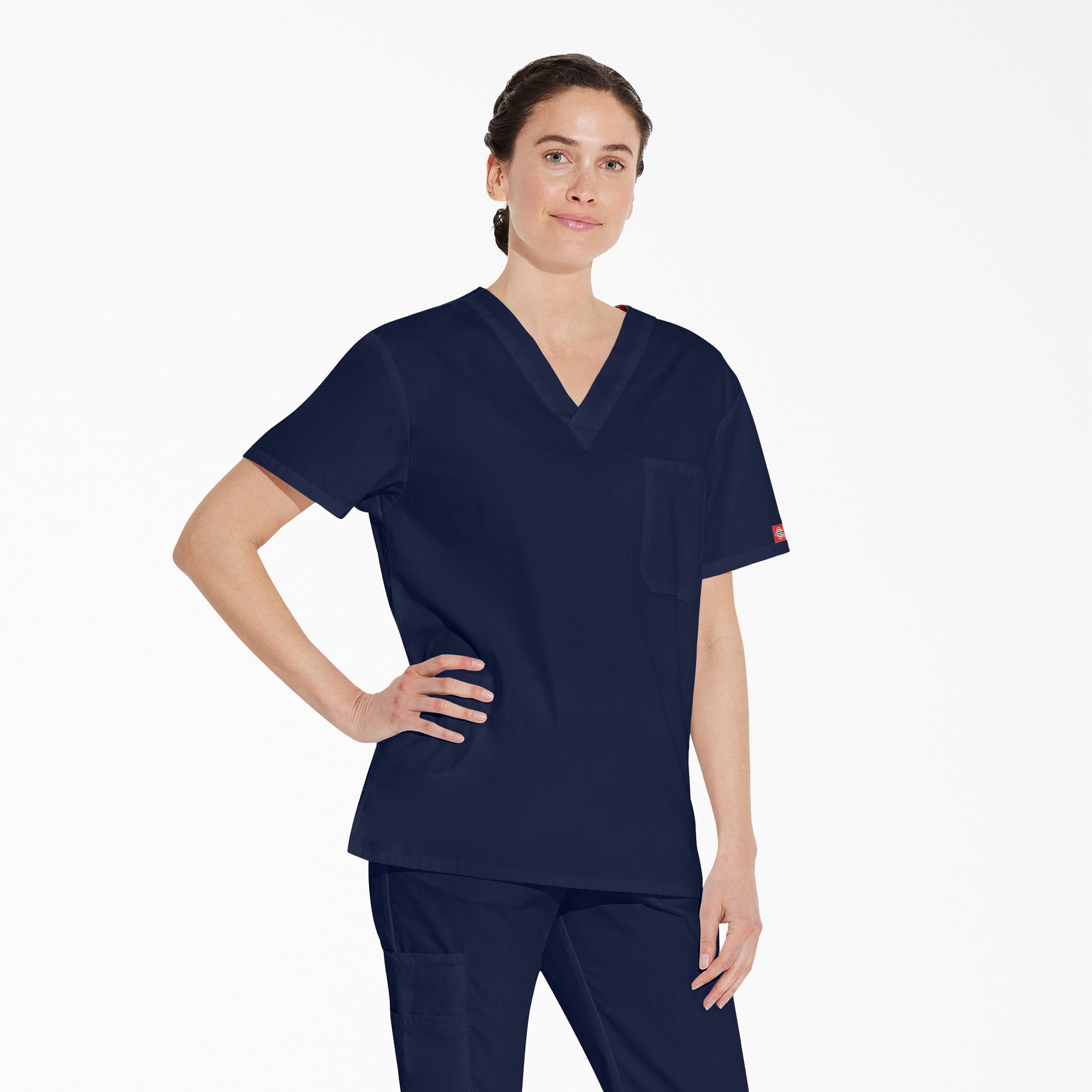 Unisex EDS Signature V-Neck Scrub Top - Image 4
