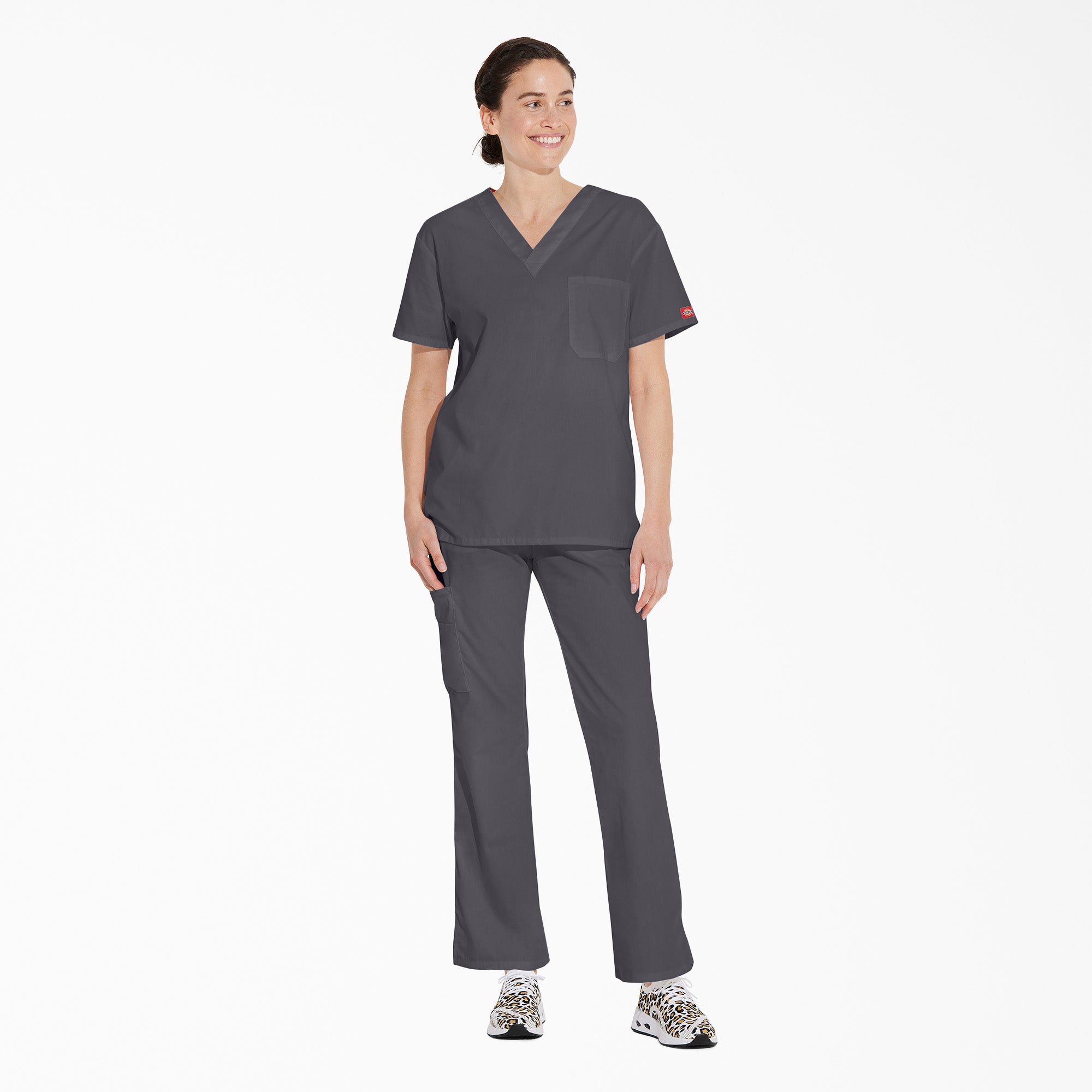 Unisex EDS Signature V-Neck Scrub Top - Image 5