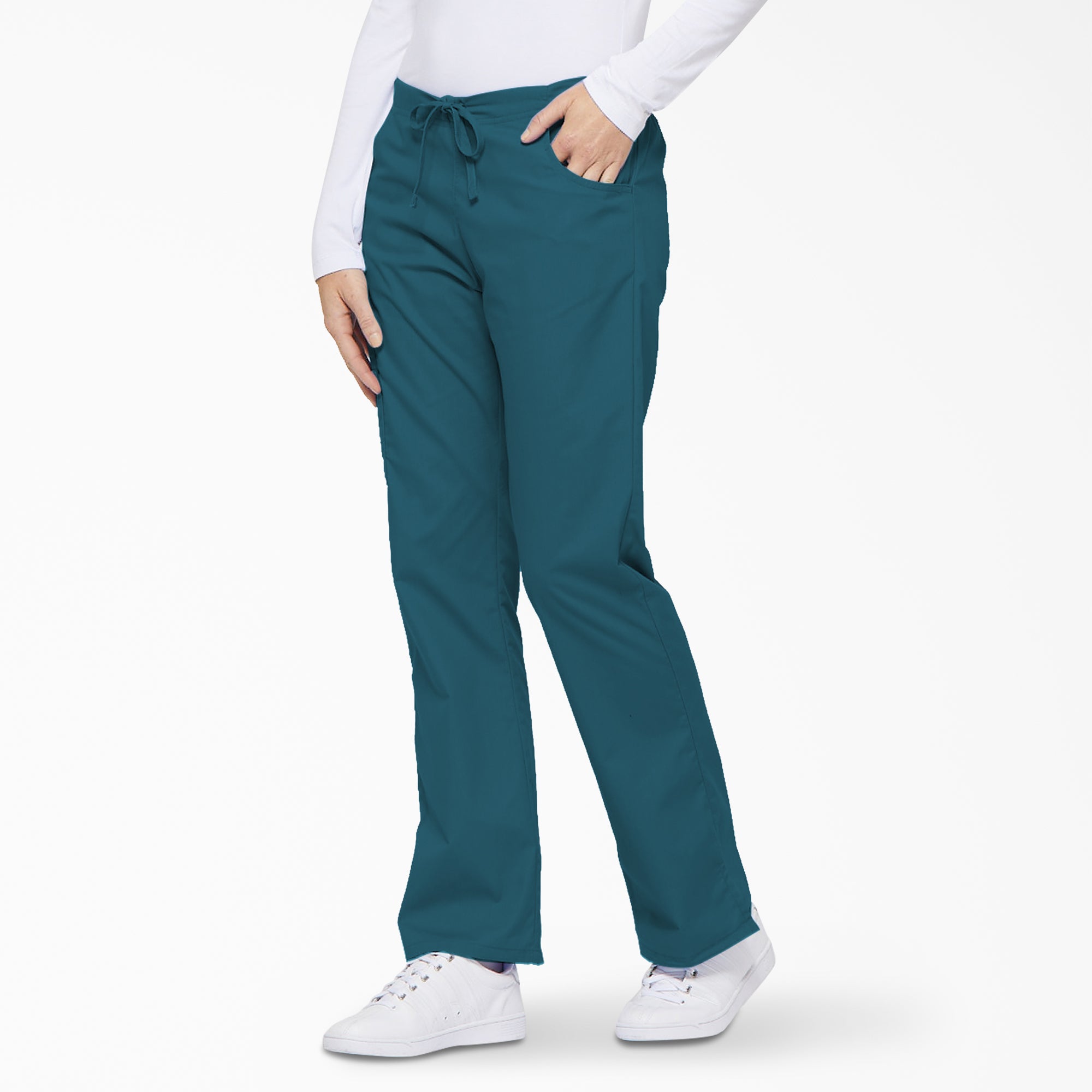 Women's EDS Signature Drawstring Cargo Scrub Pants - Image 3