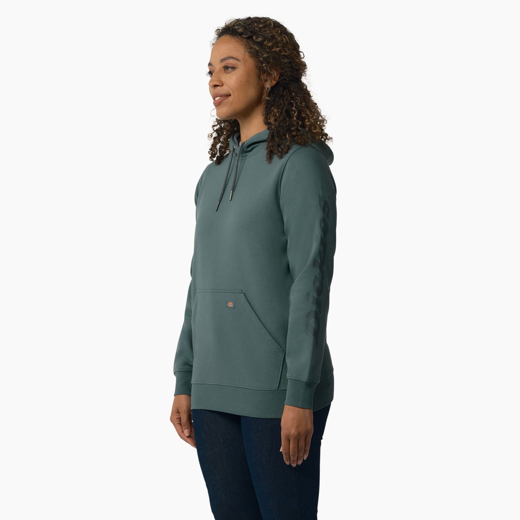 Women's Water Repellent Sleeve Logo Hoodie - Image 3