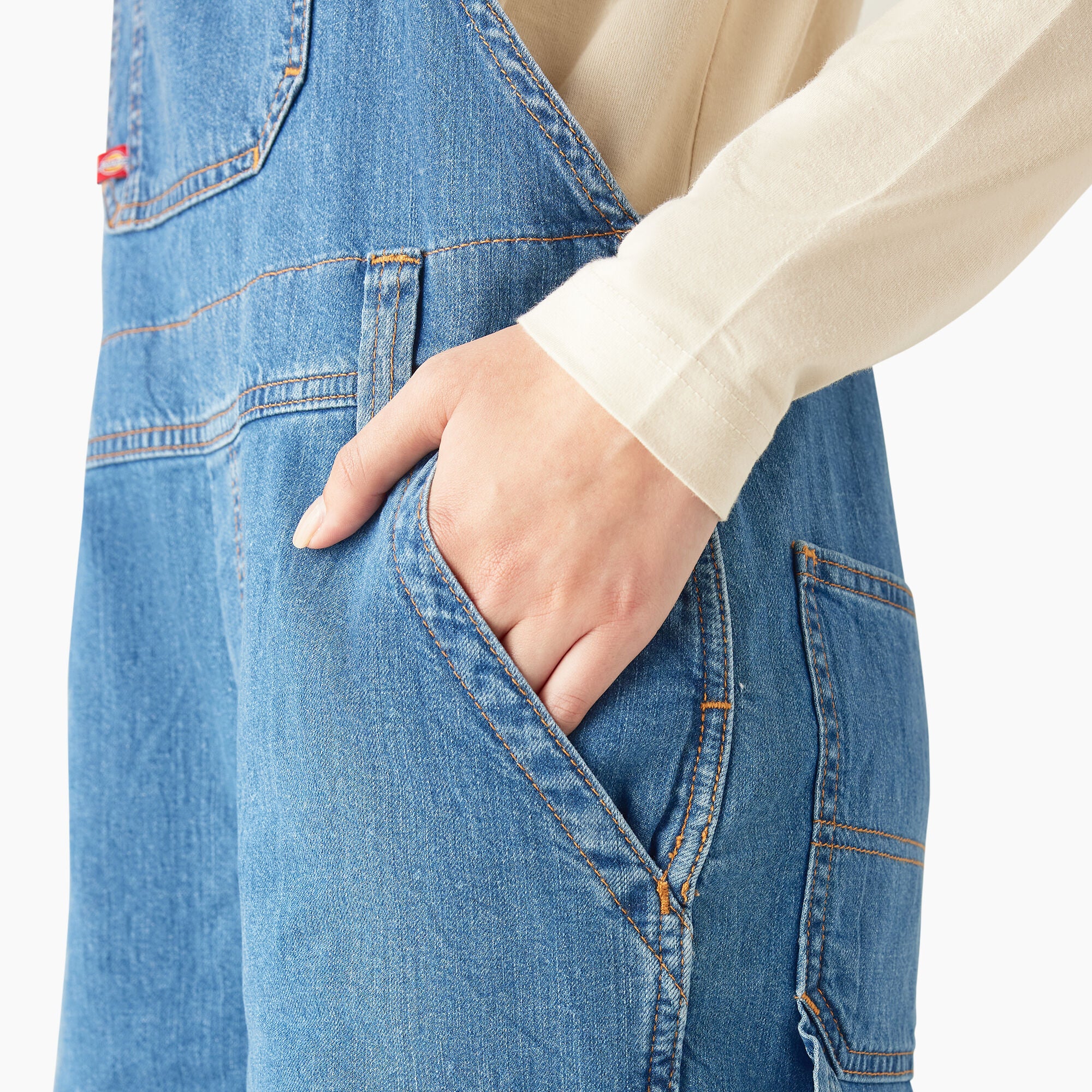 Women's Relaxed Fit Bib Shortalls. 7 - Image 5