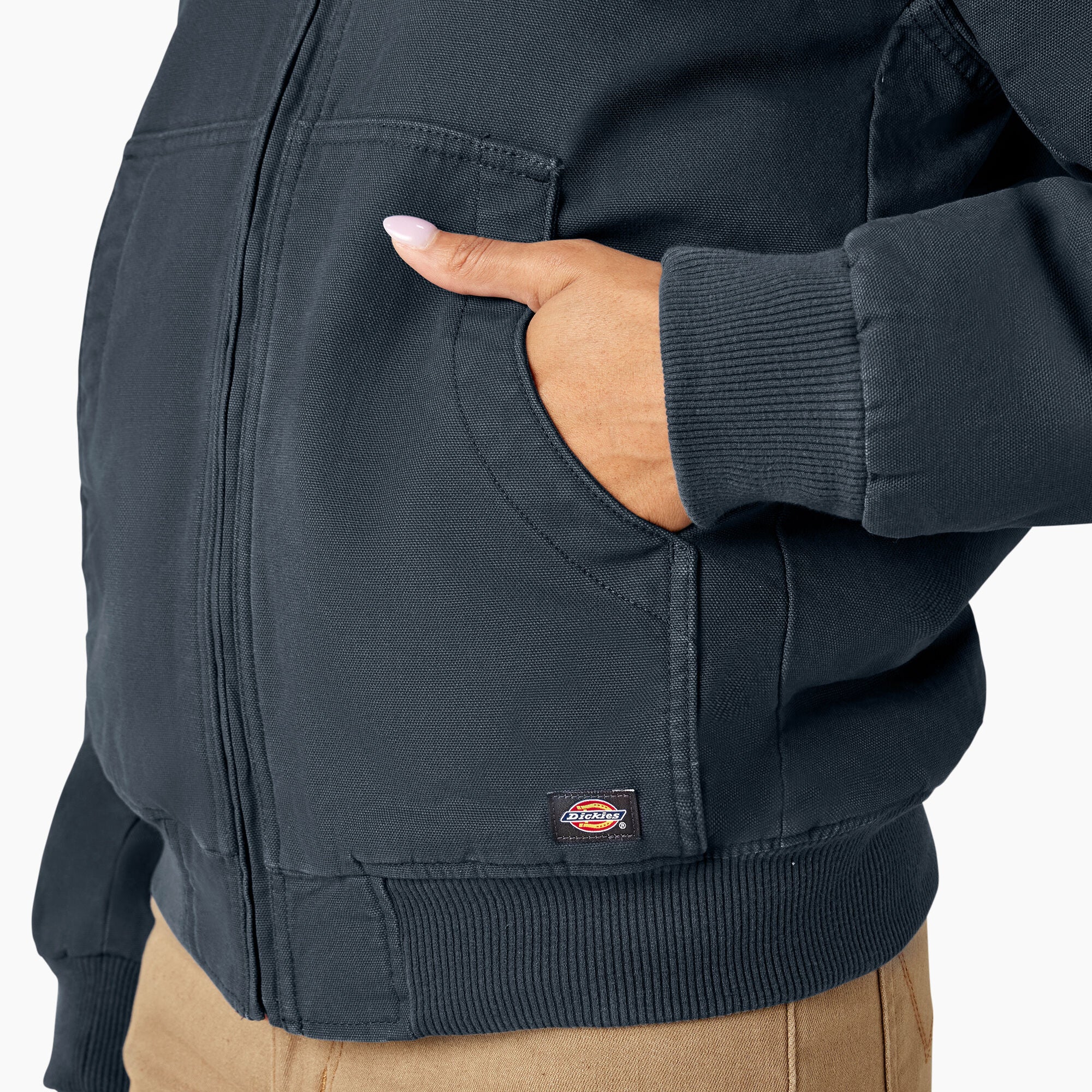 Women's Fleece Lined Duck Canvas Jacket - Image 6