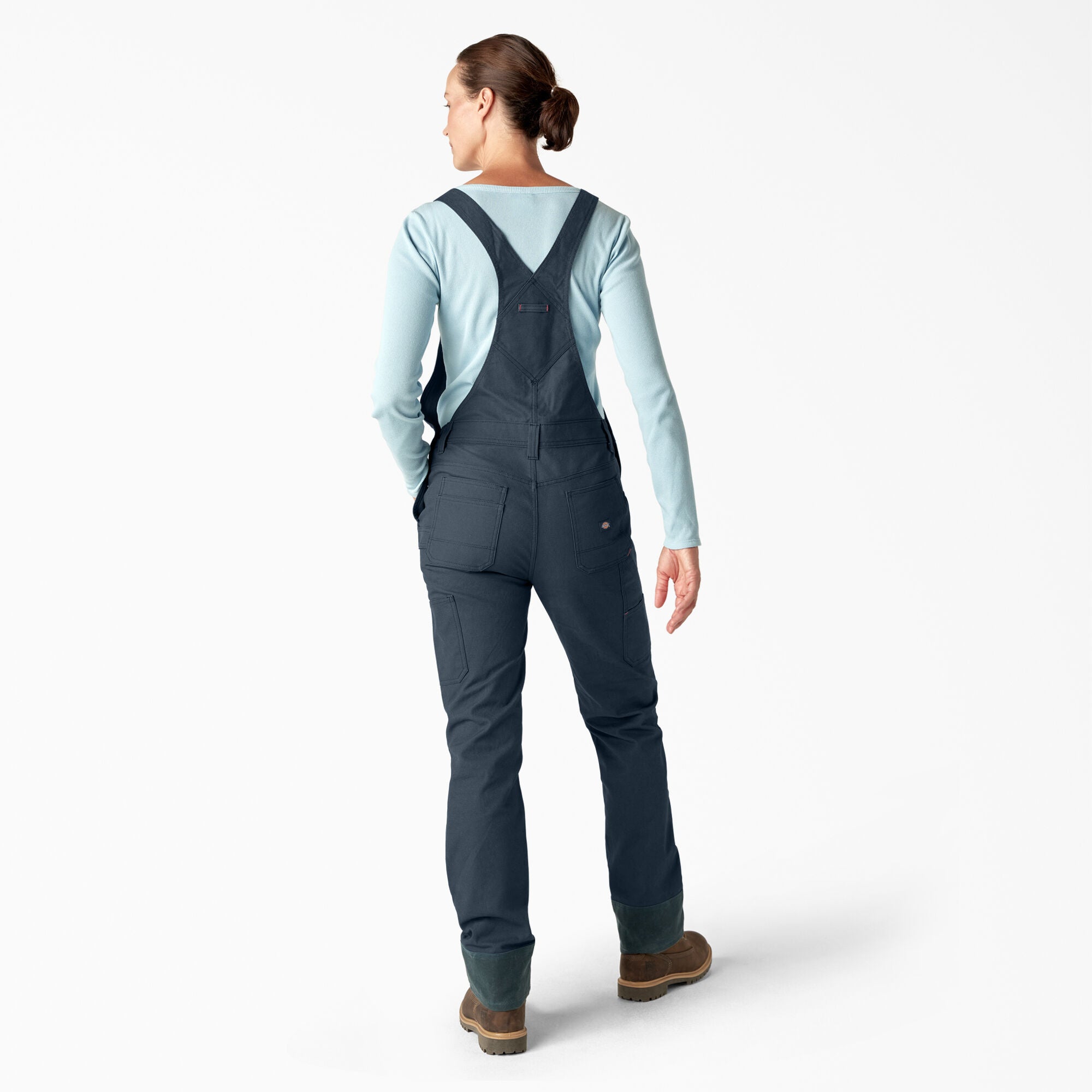 Women's Relaxed Fit Waxed Canvas Bib Overalls - Image 2