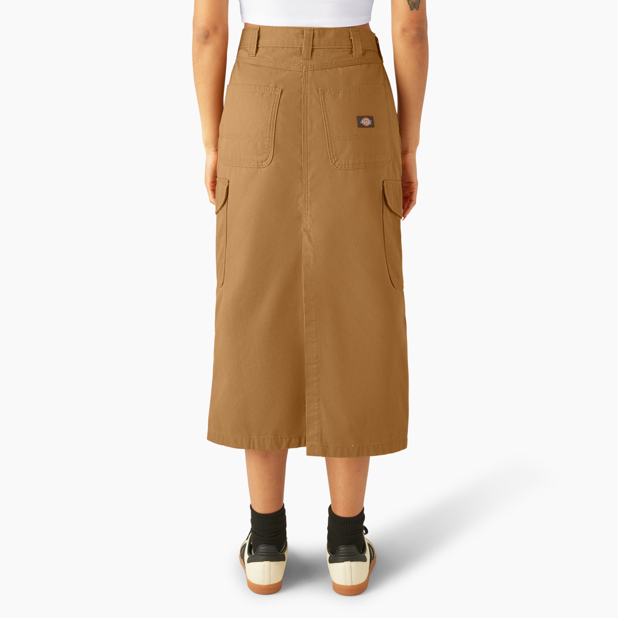 Women's Duck Canvas Cargo Midi Skirt - Image 2