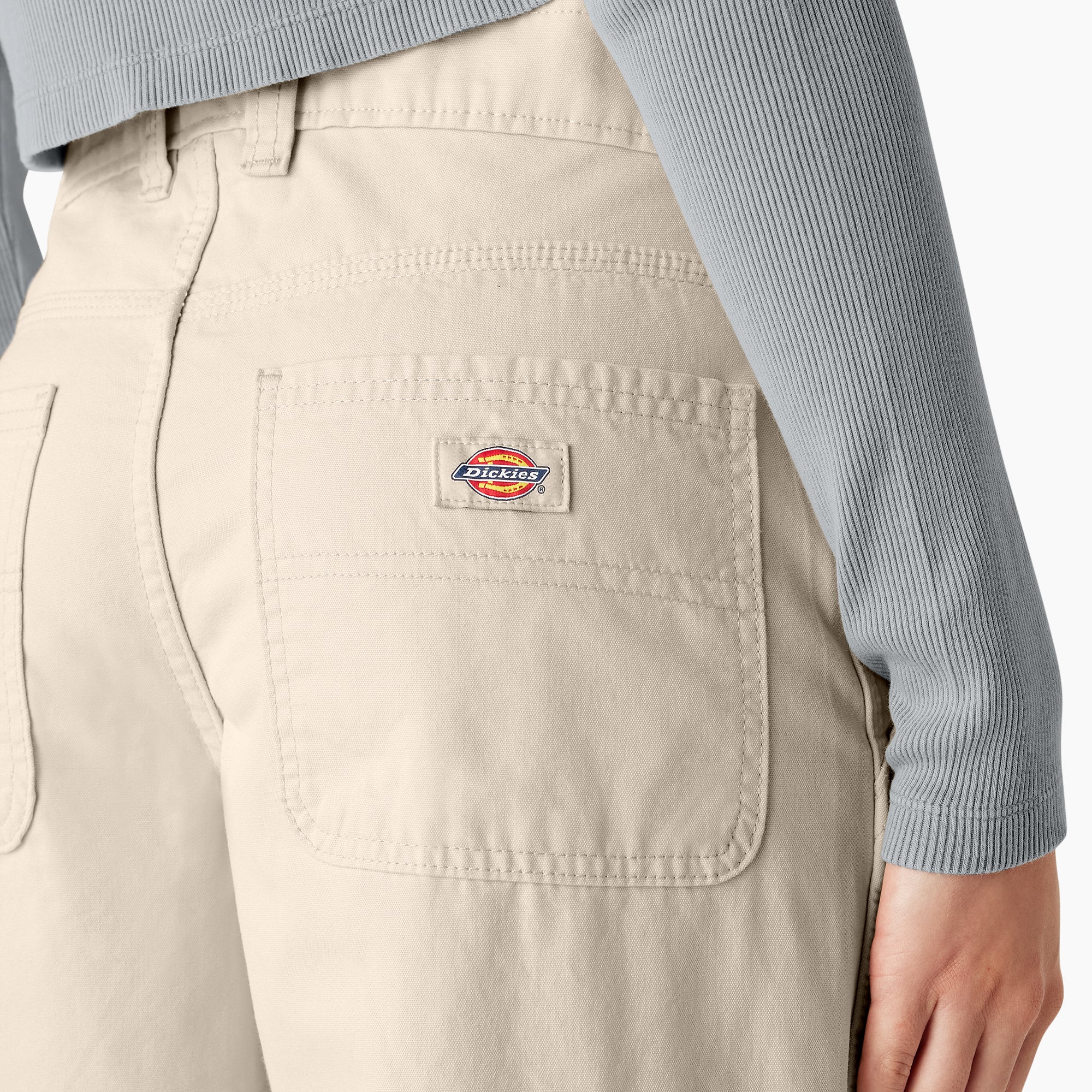 Women's Relaxed Fit Duck Canvas Cargo Pants - Image 9