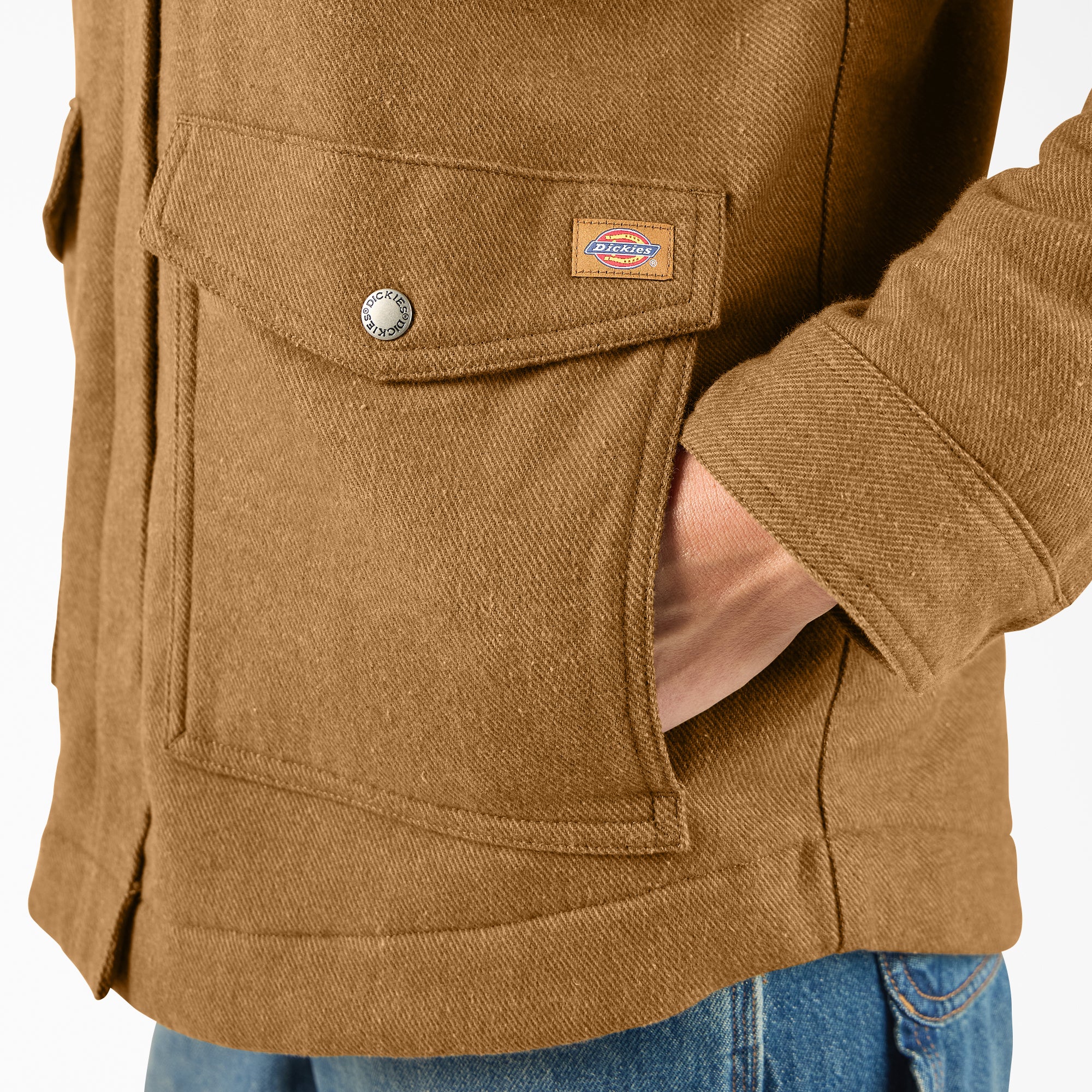 Women's Fleece Lined Flannel Chore Coat - Image 7