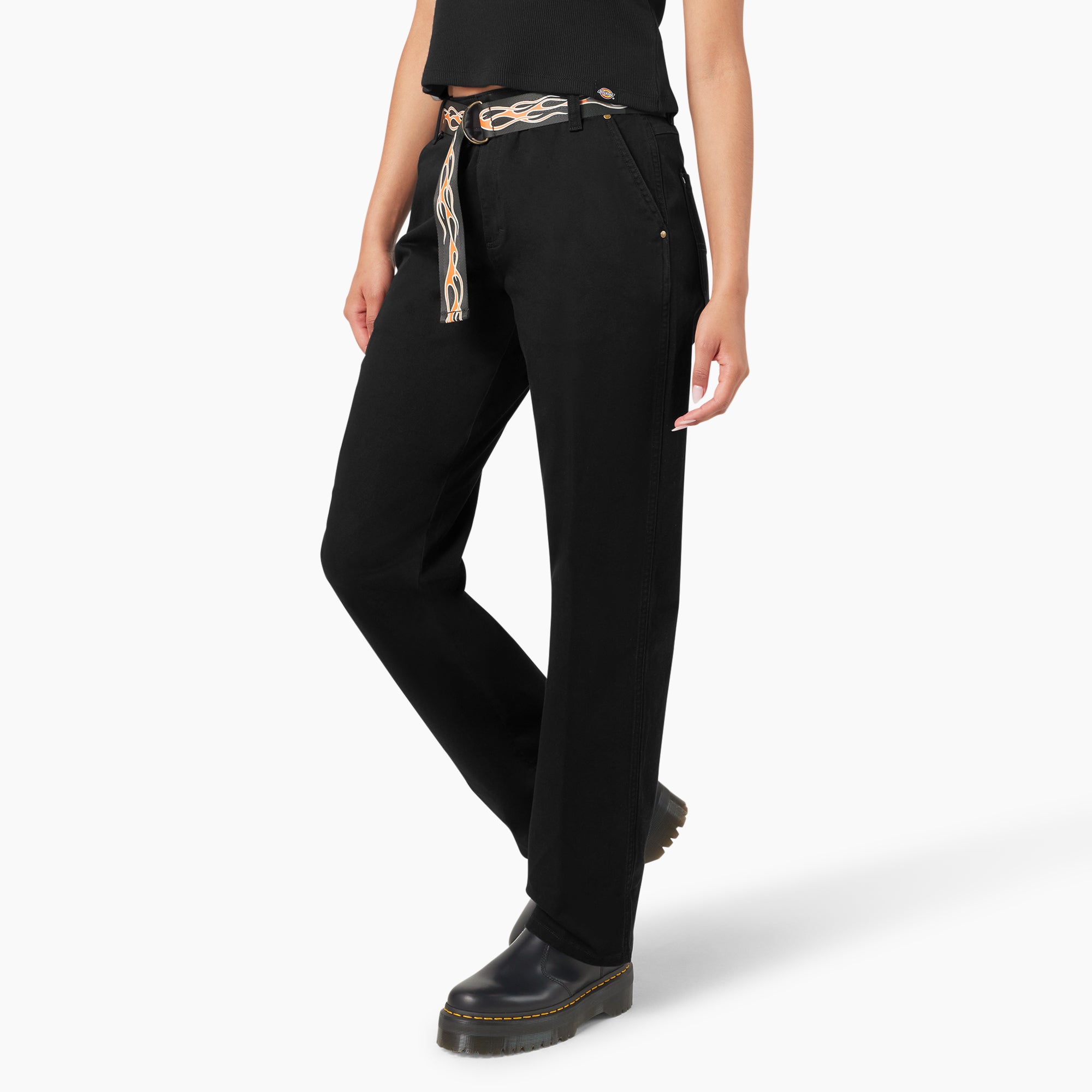 Dickies x Harley-Davidson Women's Carpenter Pants with Belt - Image 3