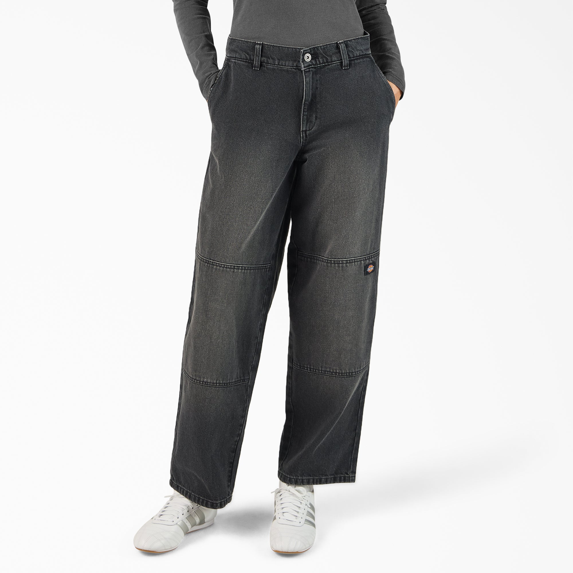 Women's Loose Fit Double Knee Jeans