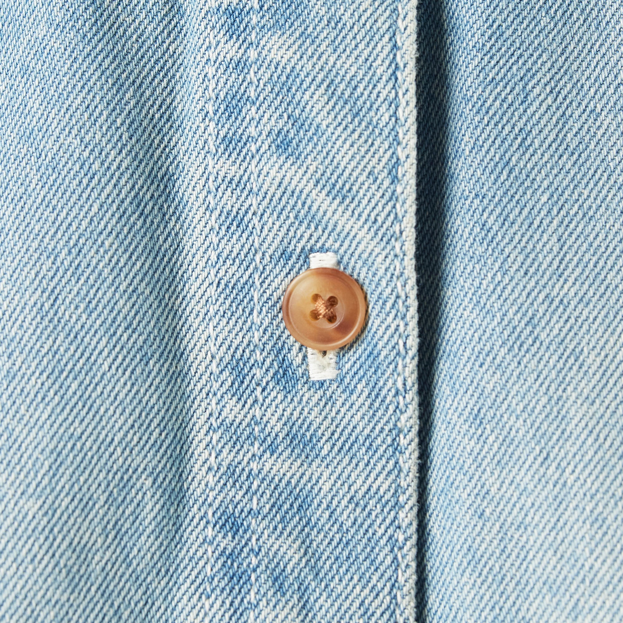 Women's Cropped Denim Work Shirt - Image 6