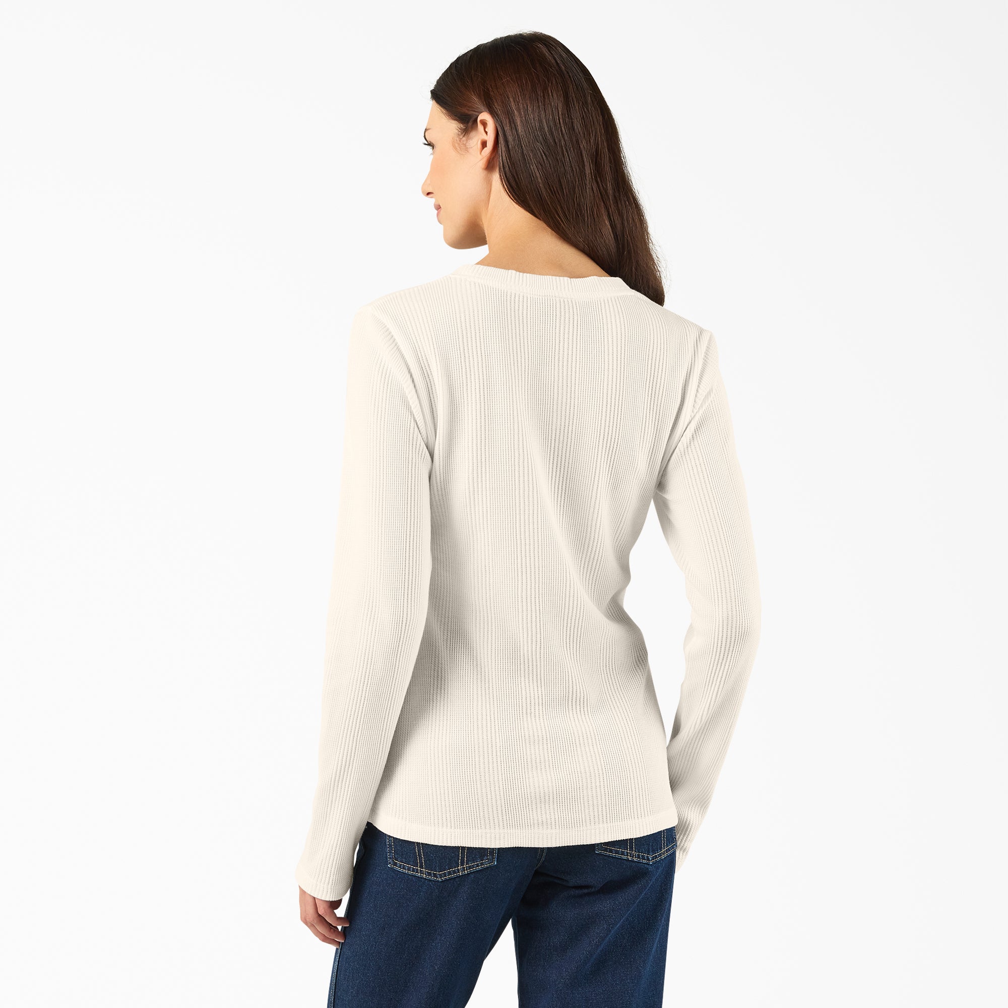 Women's Crewneck Henley Shirt - Image 2