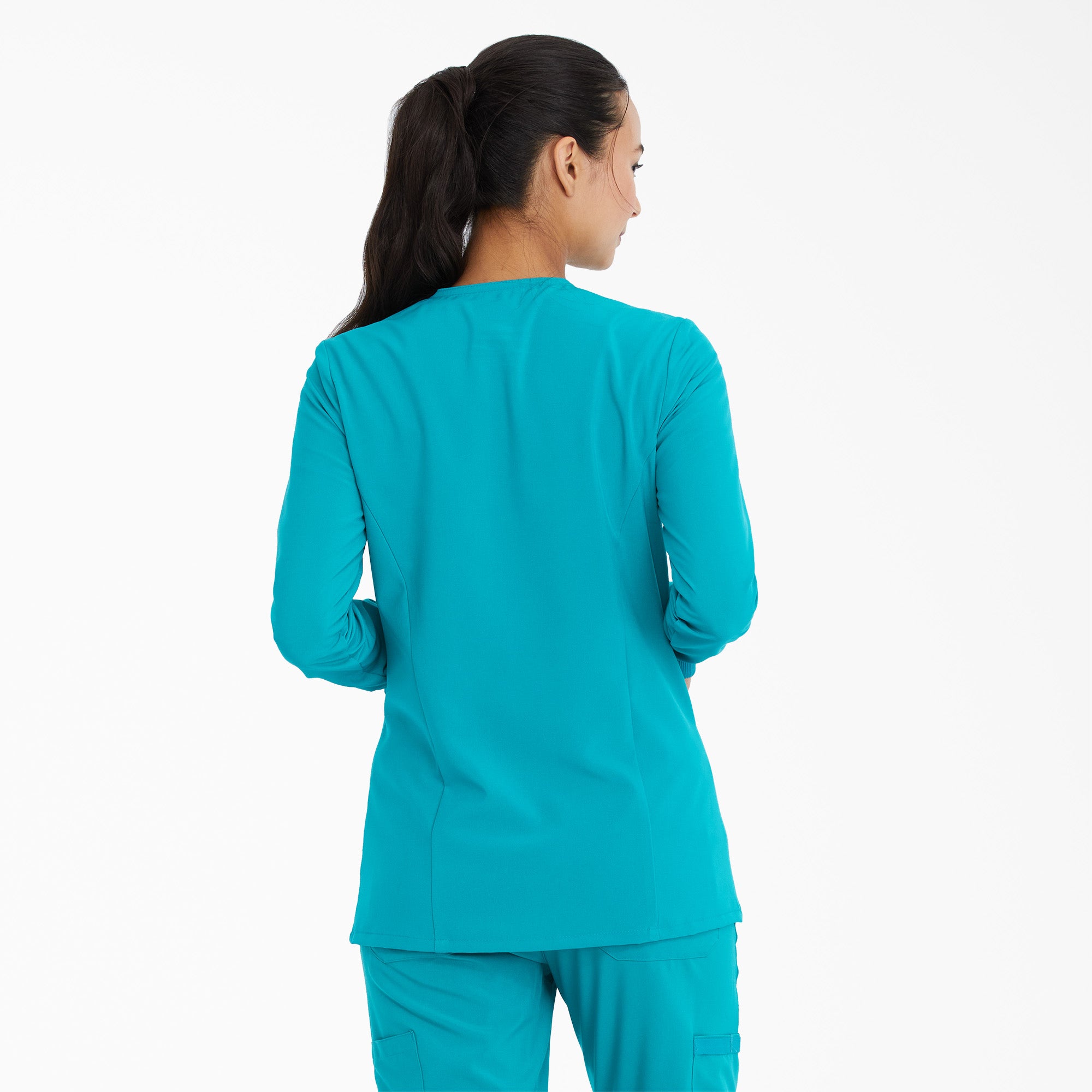 Women's EDS Essentials Snap Front Scrub Jacket - Image 2