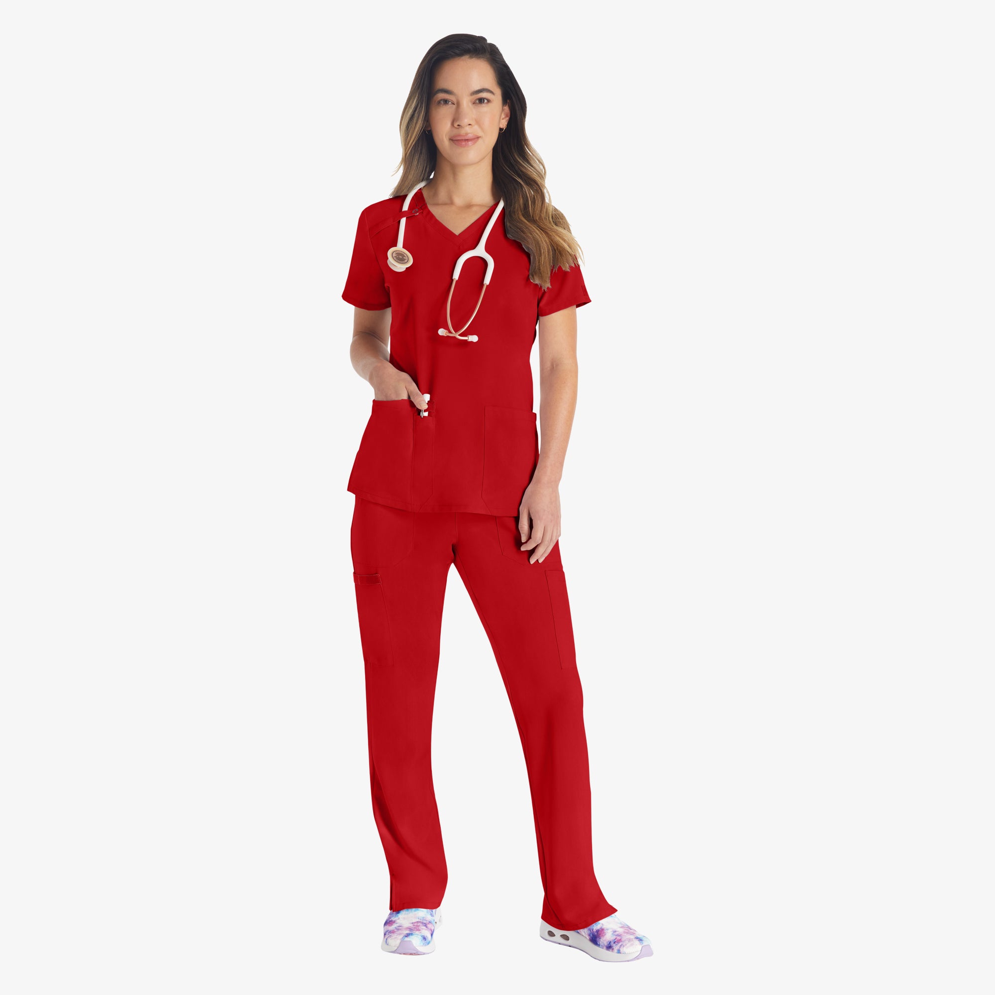 Women's EDS Essentials V-Neck Scrub Top - Image 5