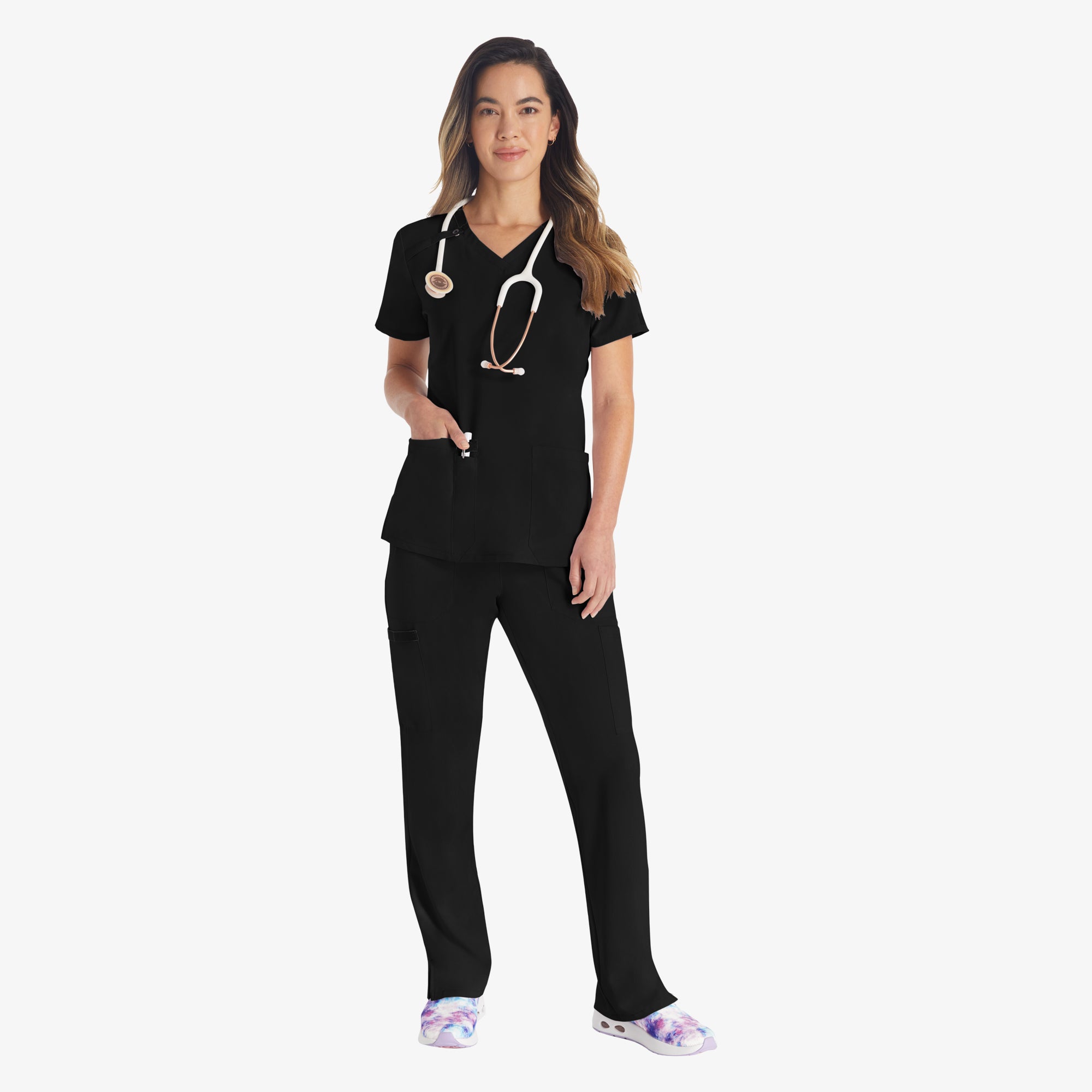 Women's EDS Essentials V-Neck Scrub Top - Image 5