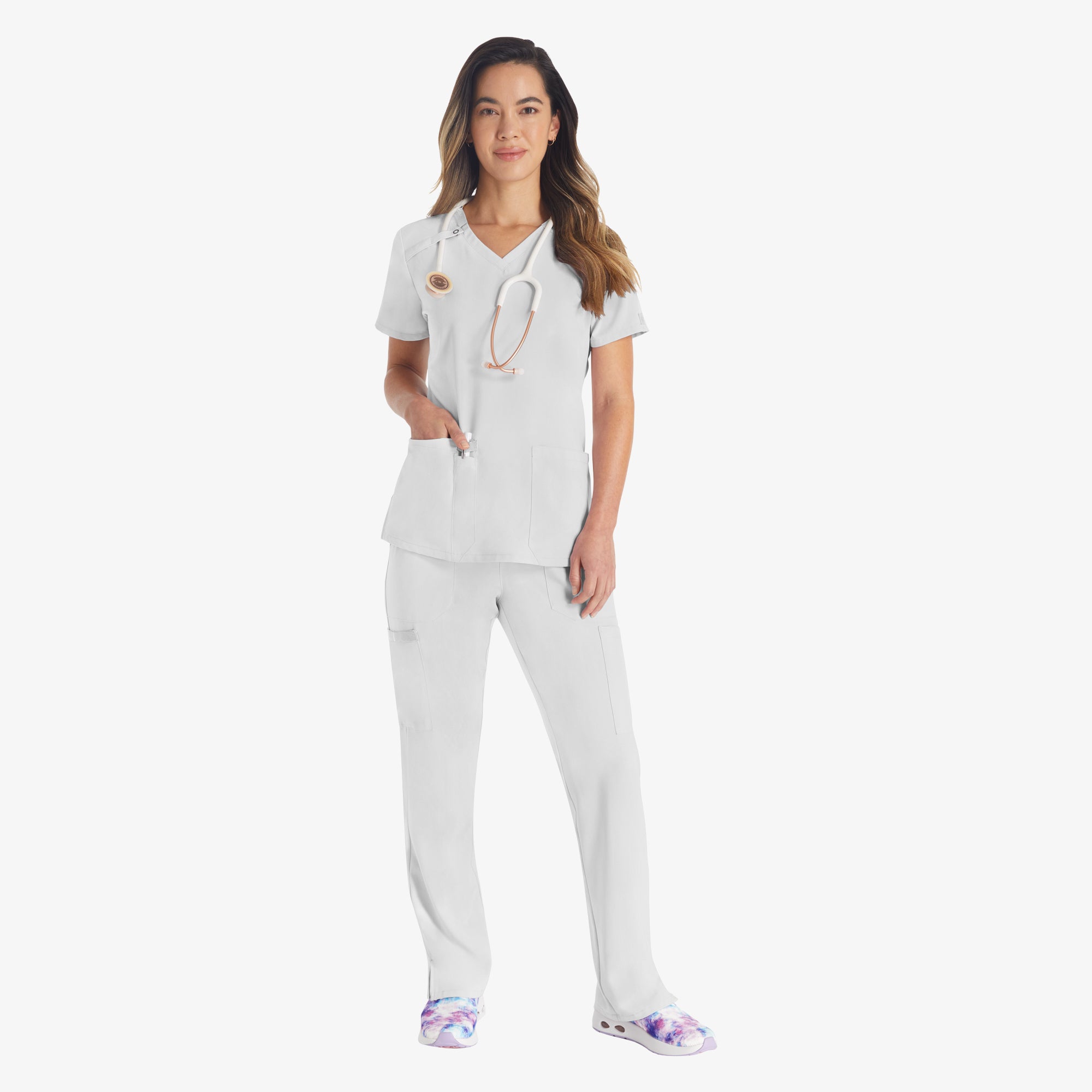Women's EDS Essentials V-Neck Scrub Top - Image 5