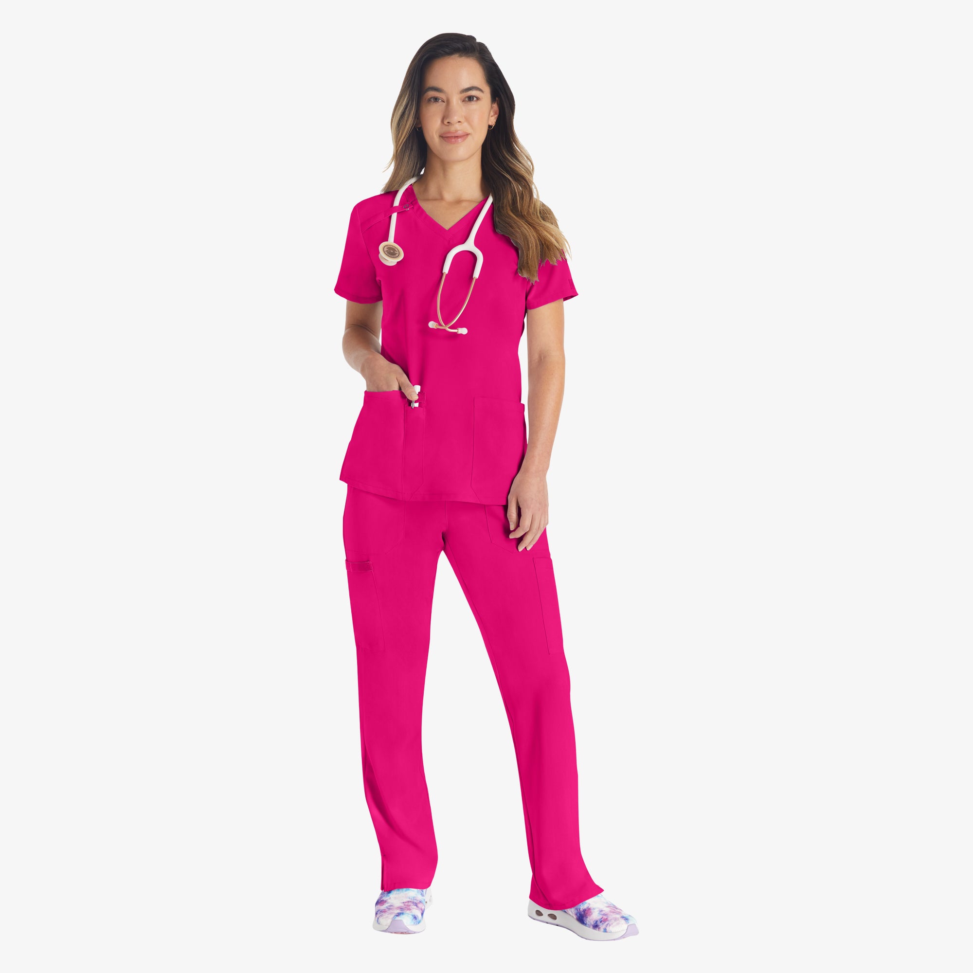 Women's EDS Essentials V-Neck Scrub Top - Image 5