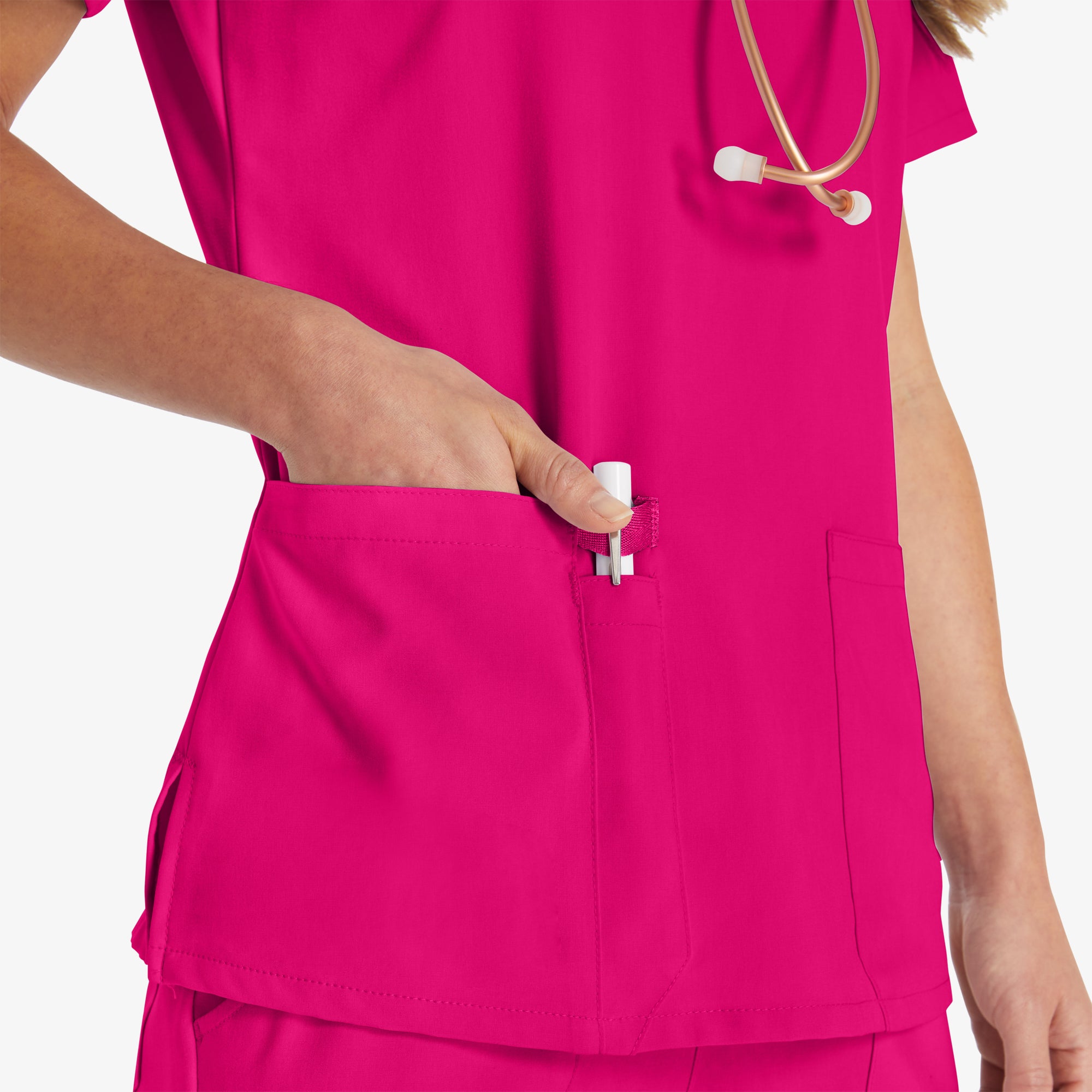 Women's EDS Essentials V-Neck Scrub Top - Image 6