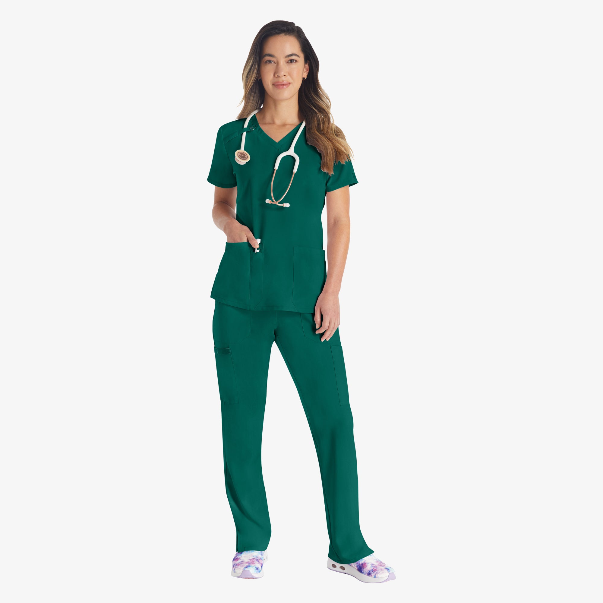 Women's EDS Essentials V-Neck Scrub Top - Image 5