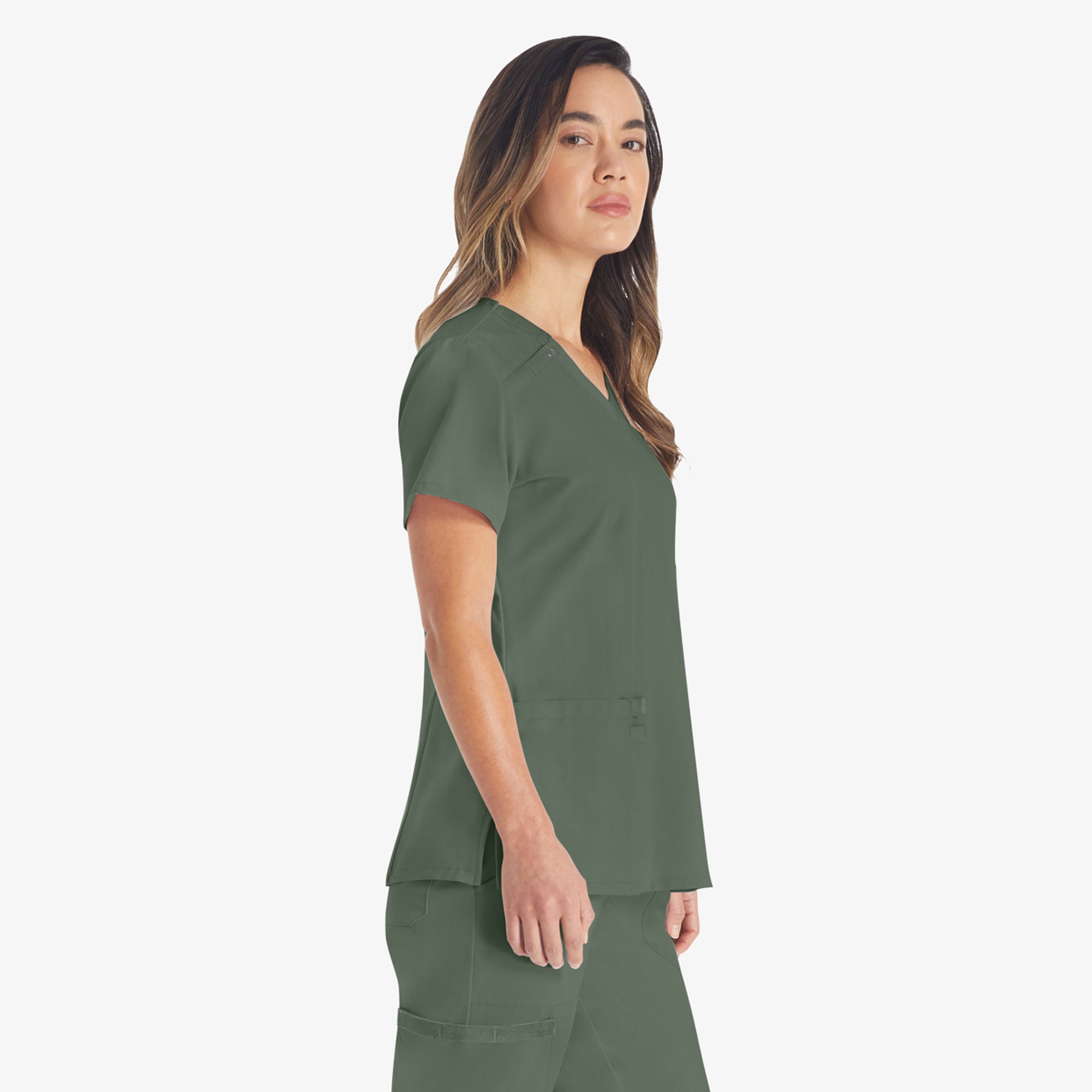 Women's EDS Essentials V-Neck Scrub Top - Image 4