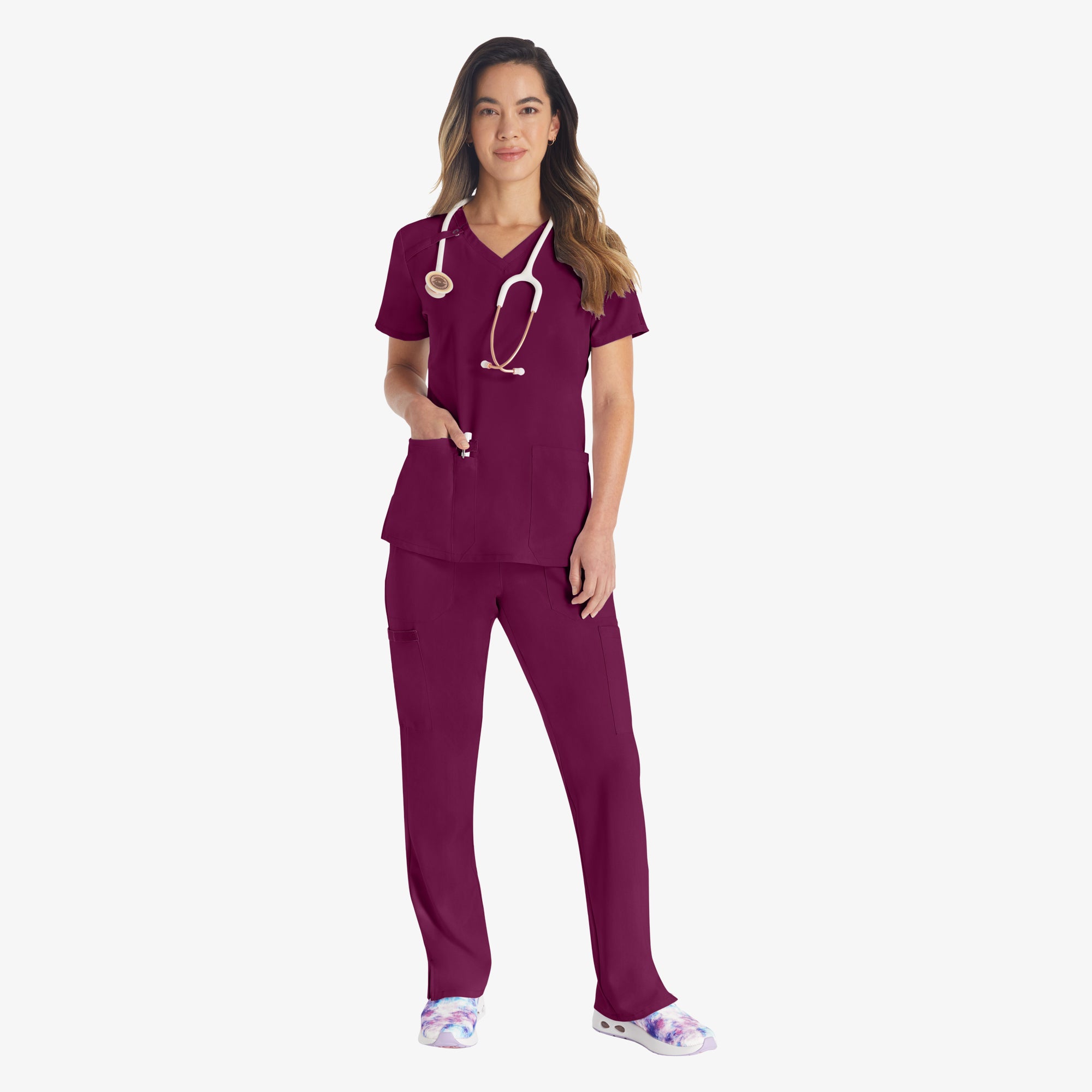 Women's EDS Essentials V-Neck Scrub Top - Image 5