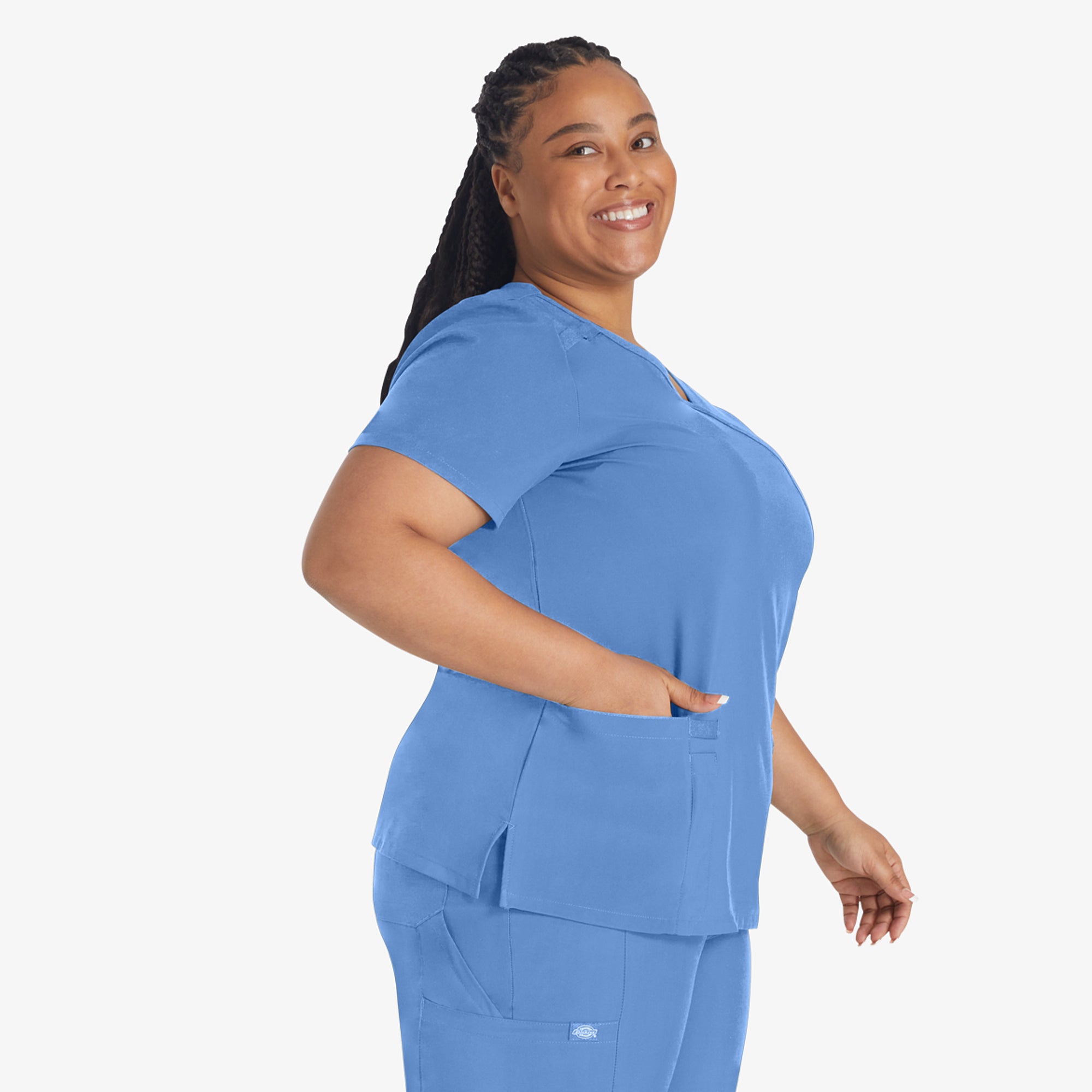 Women's EDS Essentials Mock Wrap Scrub Top - Image 4