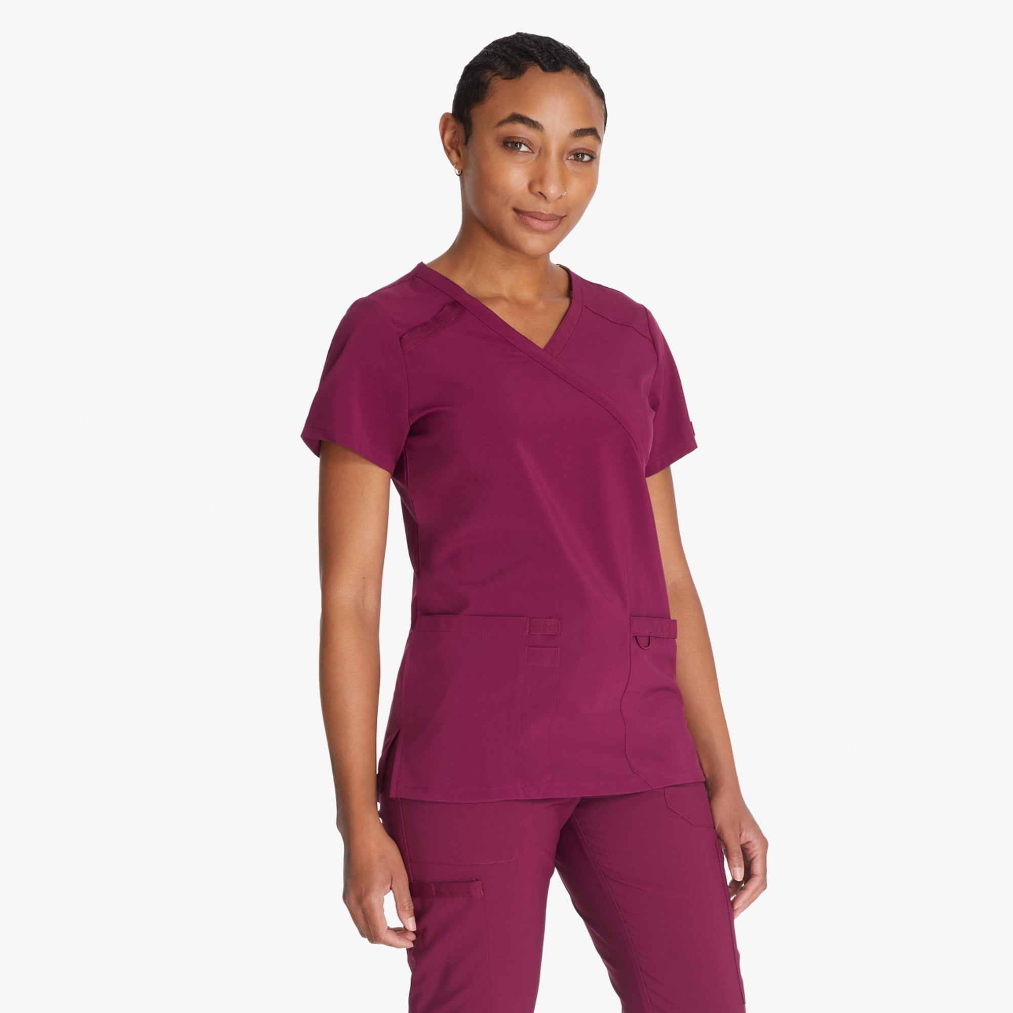 Women's EDS Essentials Mock Wrap Scrub Top - Image 4