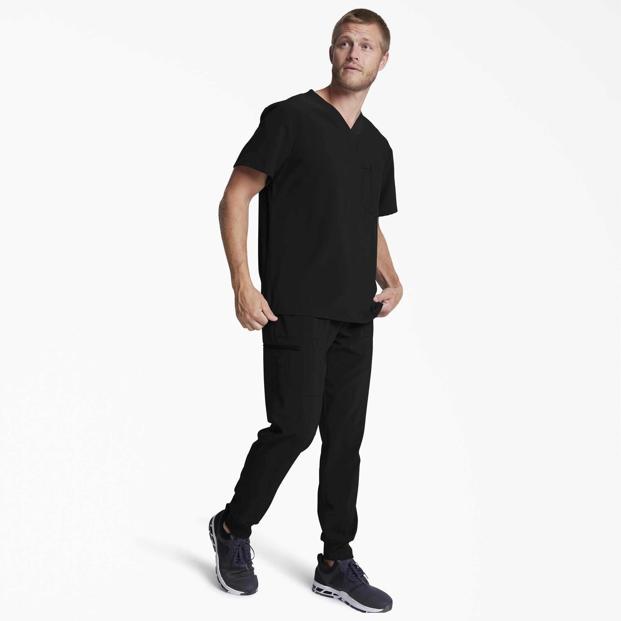 Men's EDS Essentials Tuckable V-Neck Scrub Top - Image 4