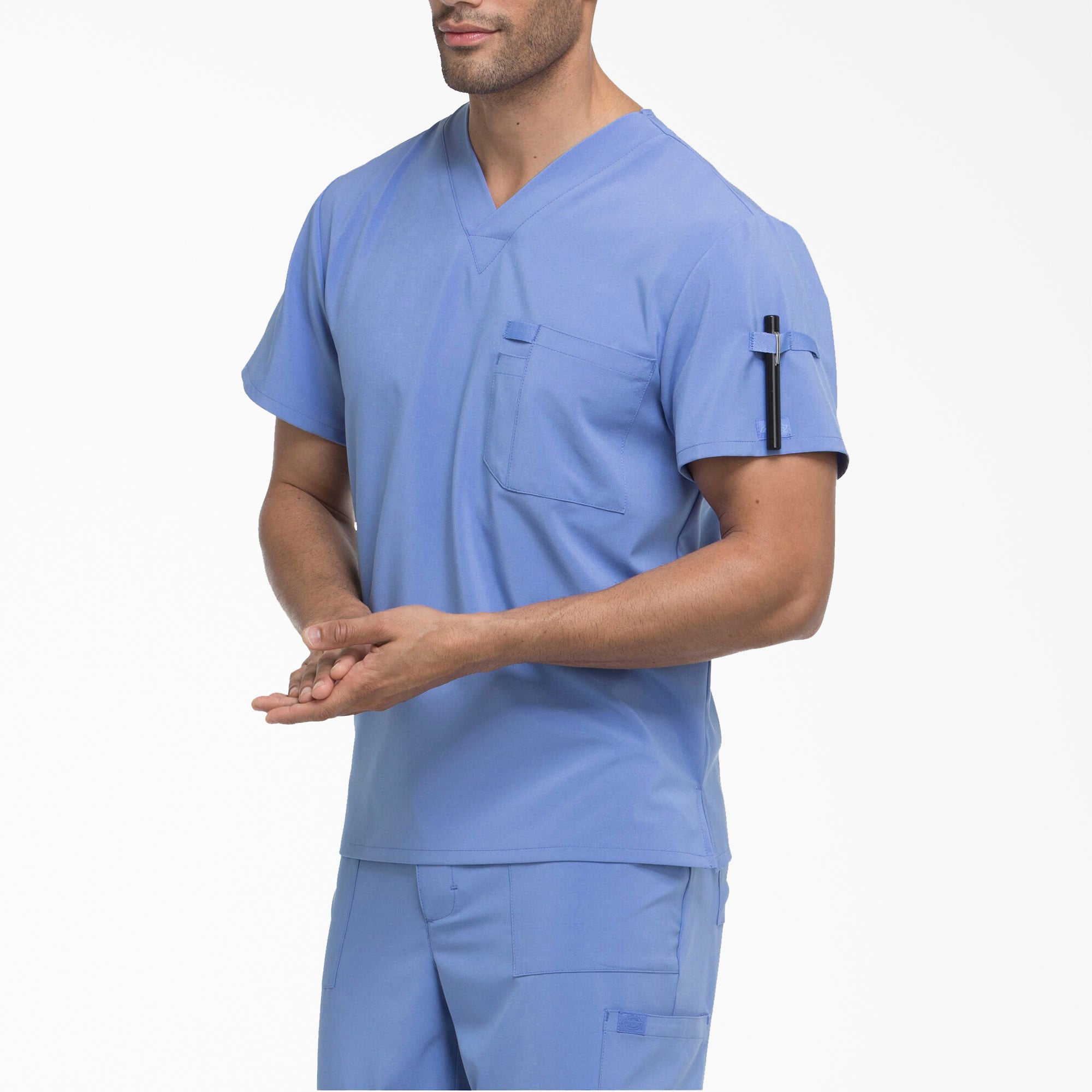 Men's EDS Essentials Tuckable V-Neck Scrub Top - Image 4