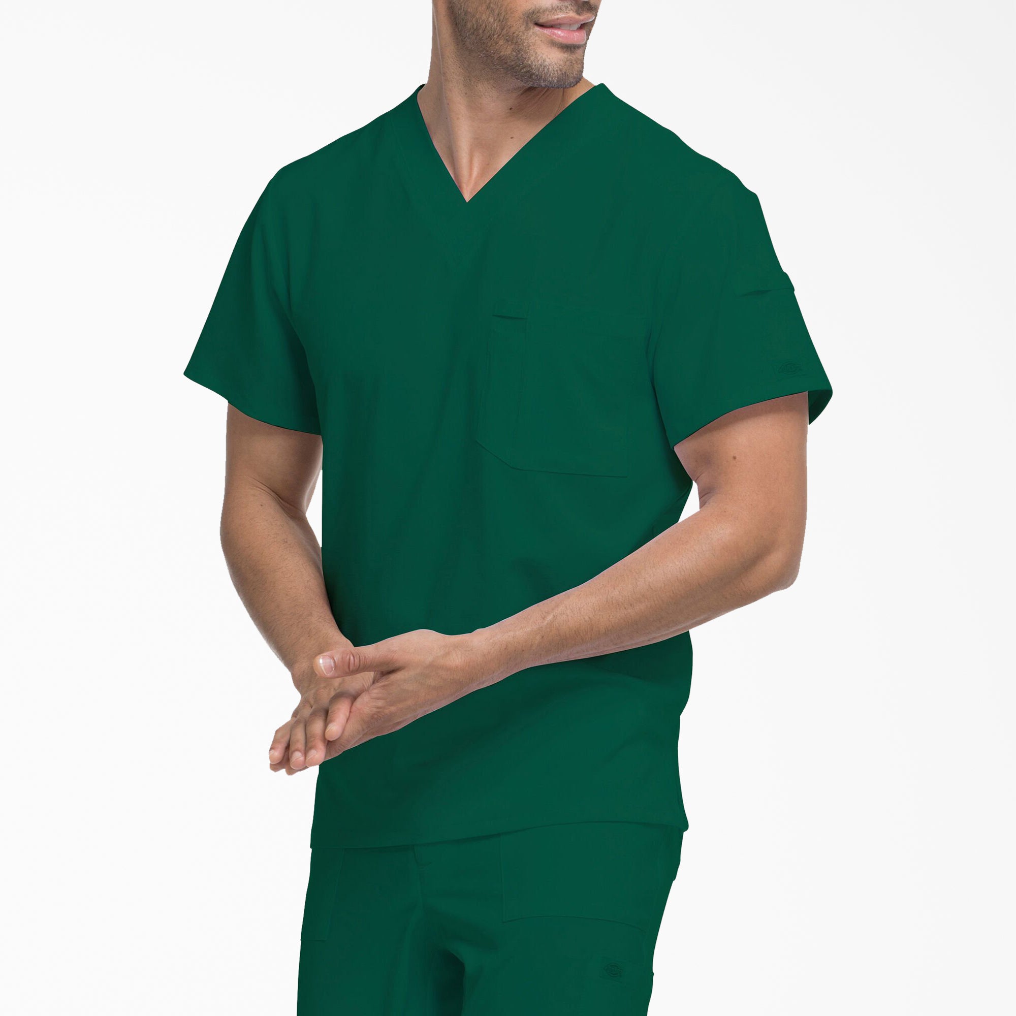 Men's EDS Essentials Tuckable V-Neck Scrub Top - Image 3