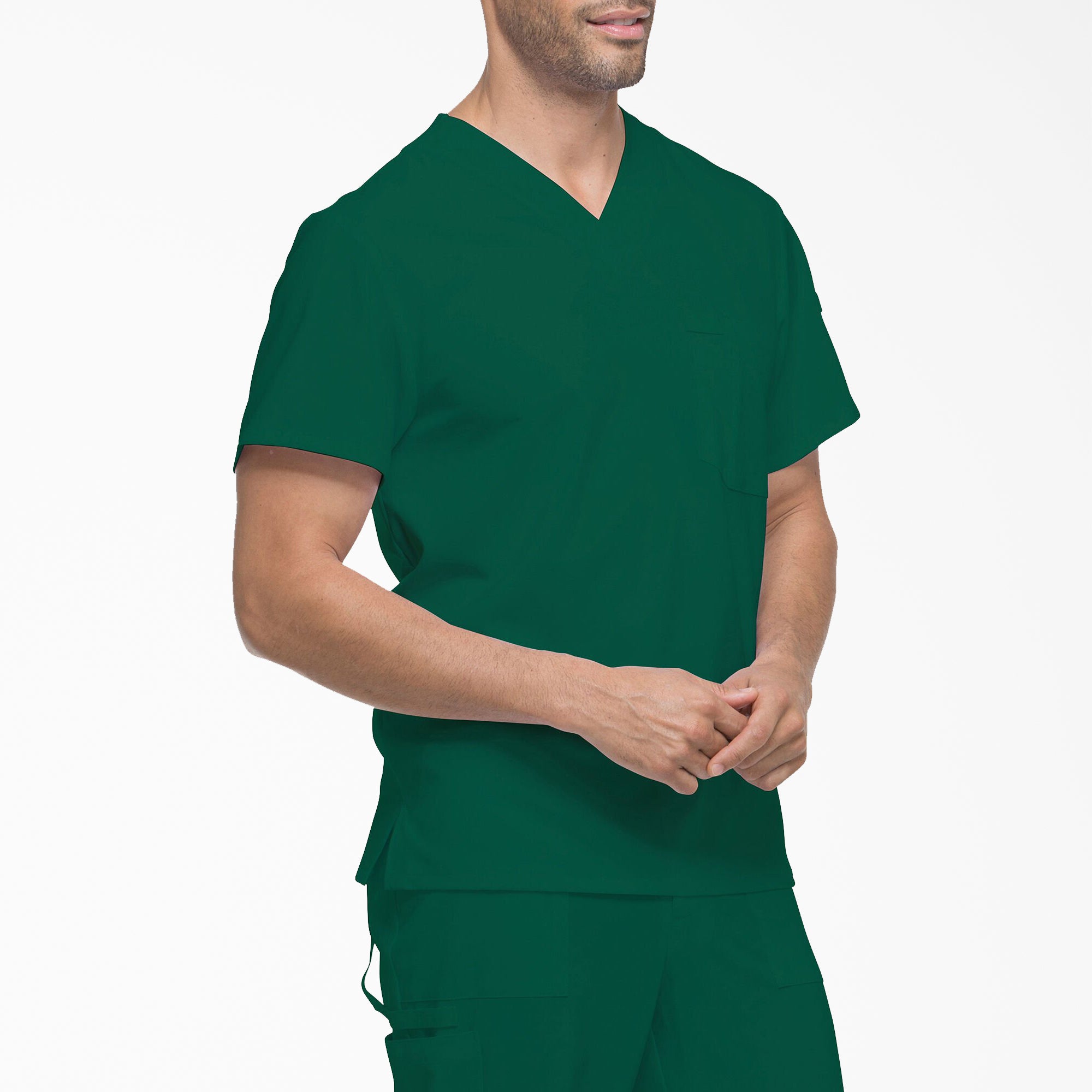 Men's EDS Essentials Tuckable V-Neck Scrub Top - Image 4