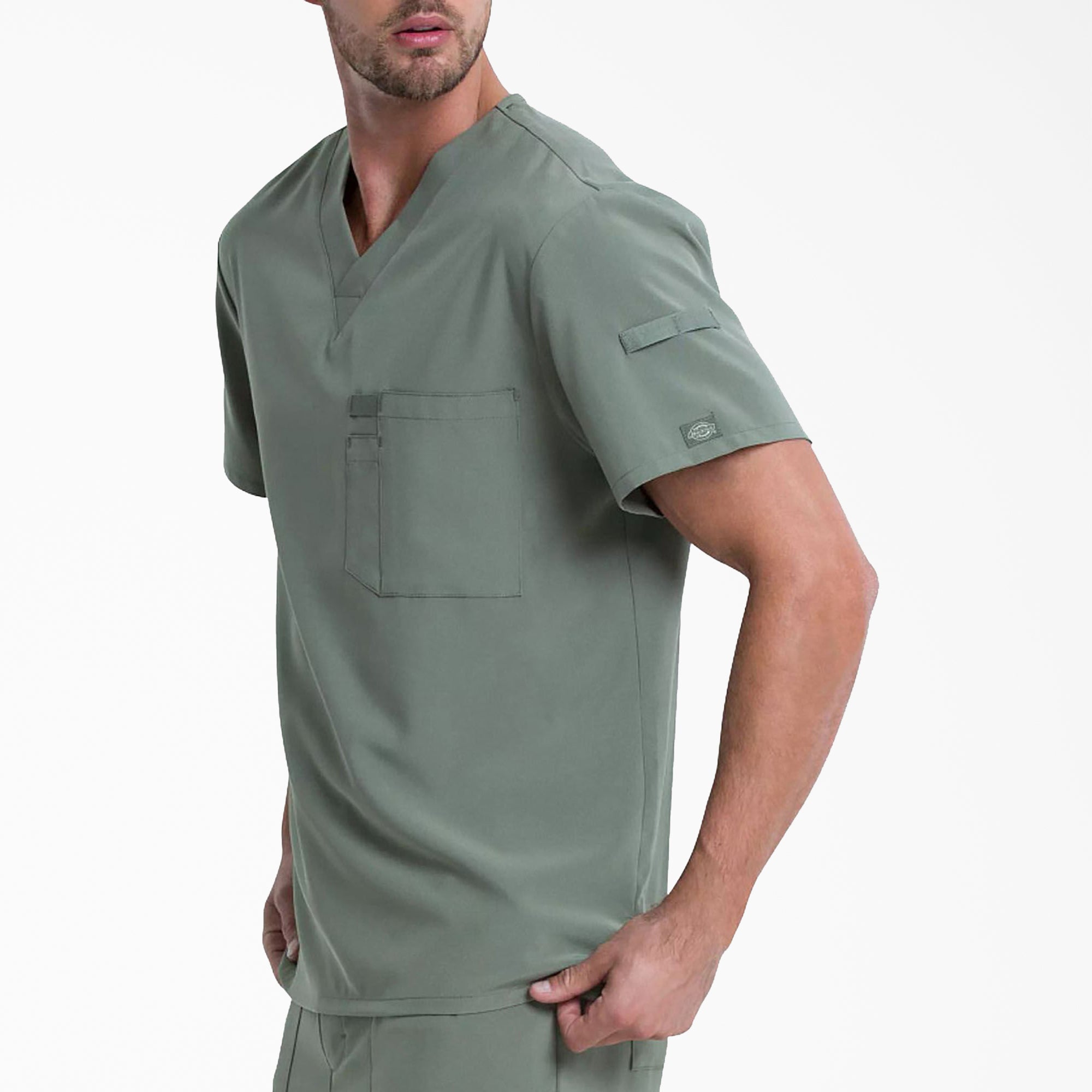 Men's EDS Essentials Tuckable V-Neck Scrub Top - Image 3