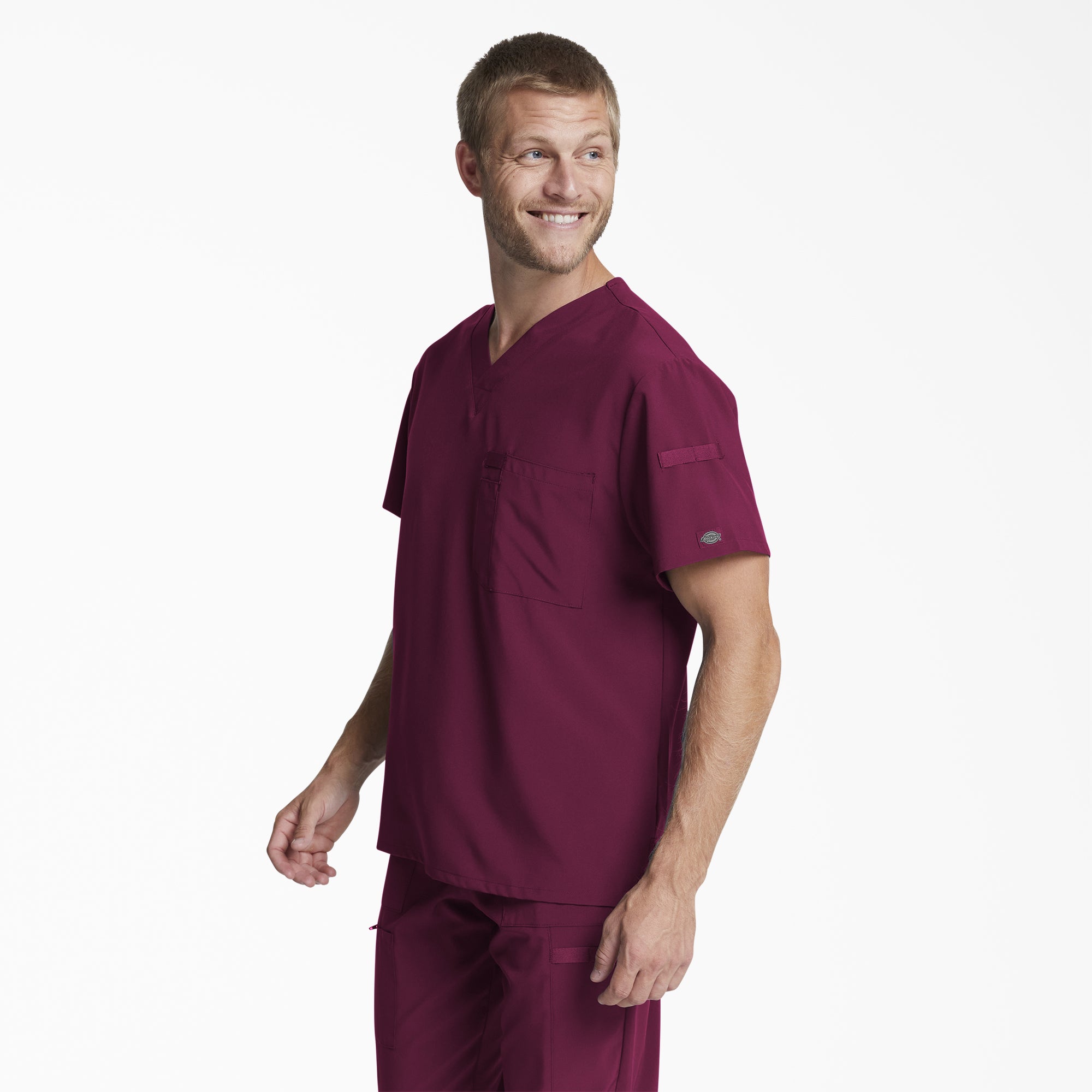 Men's EDS Essentials Tuckable V-Neck Scrub Top - Image 3