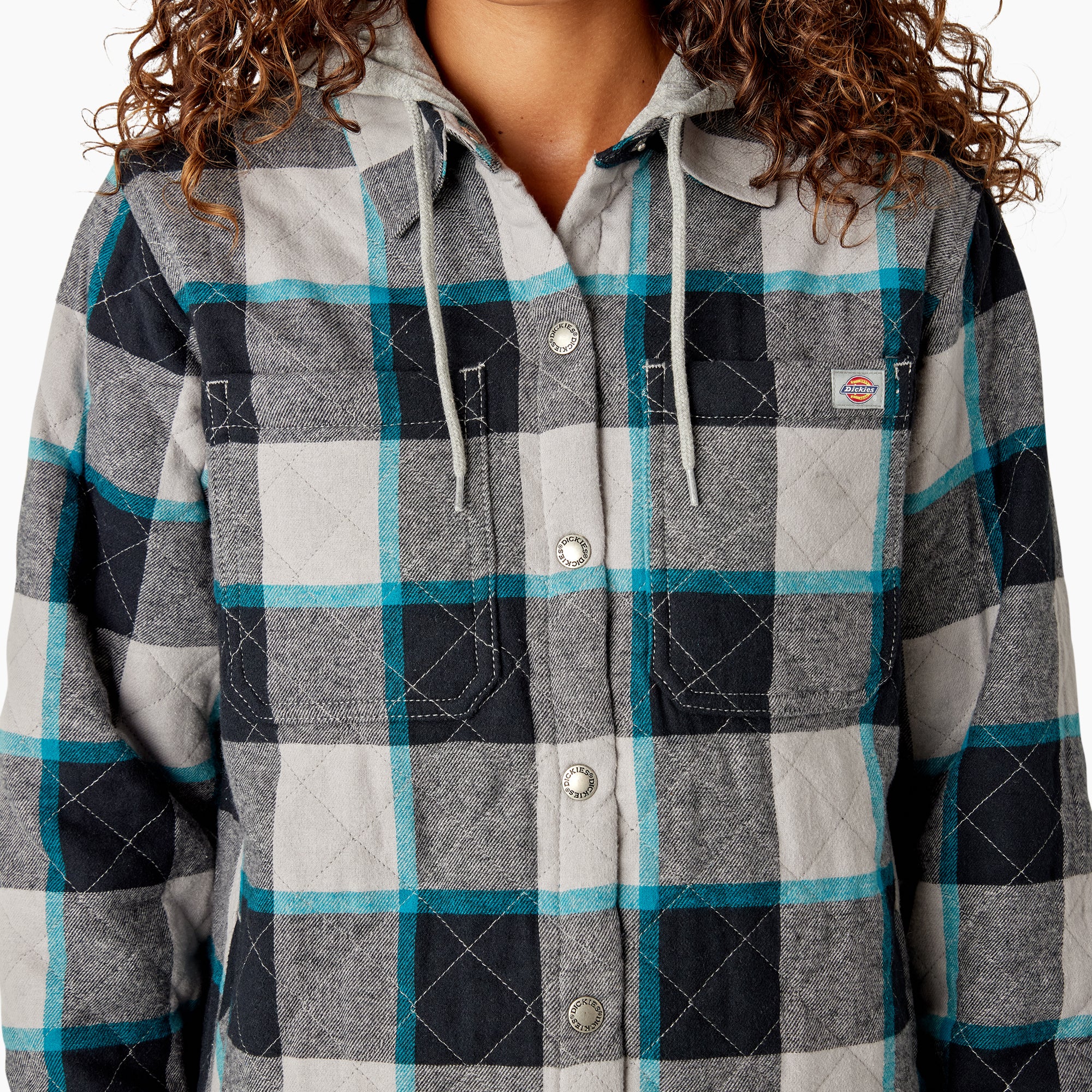 Women's Flannel Hooded Shirt Jacket - Image 7