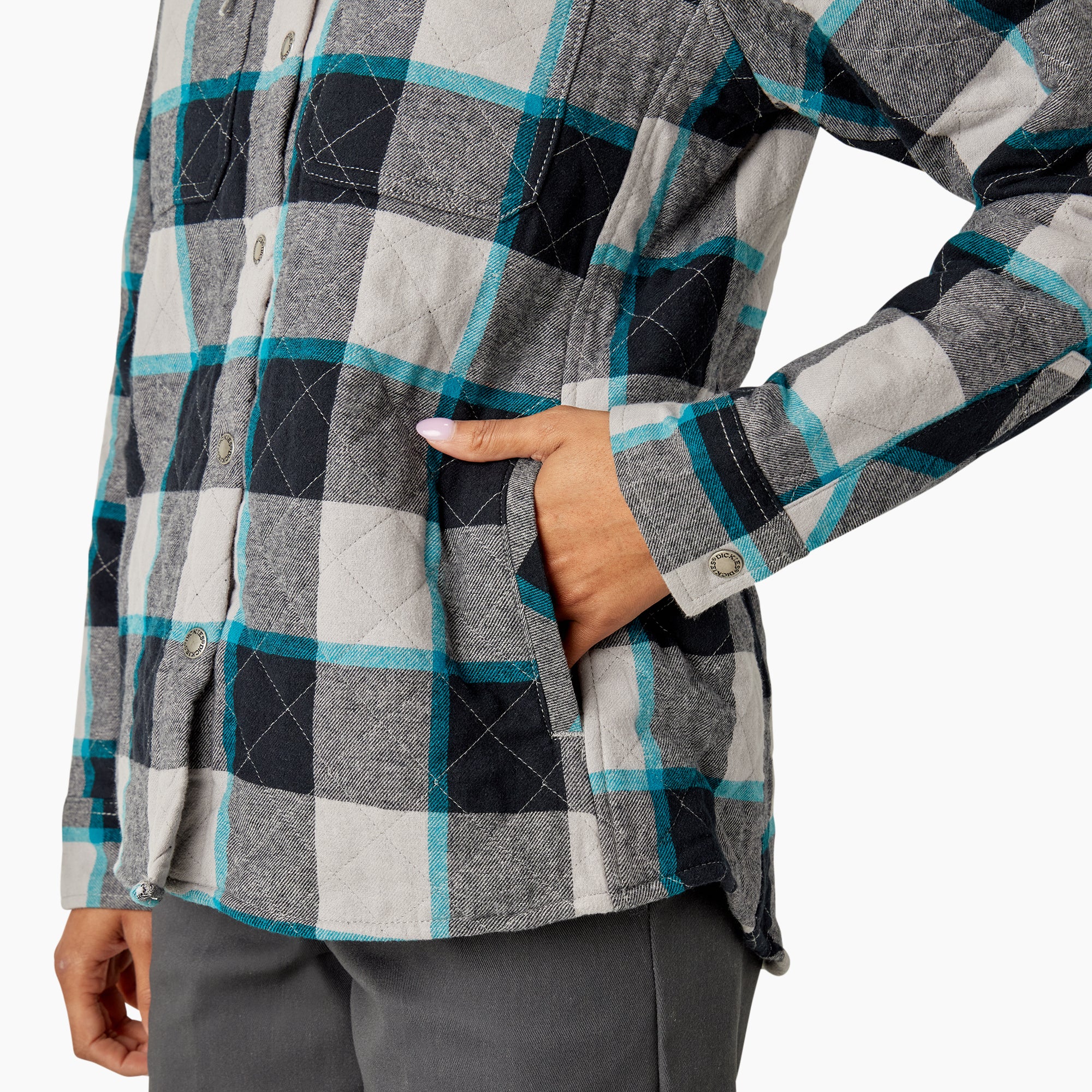 Women's Flannel Hooded Shirt Jacket - Image 8