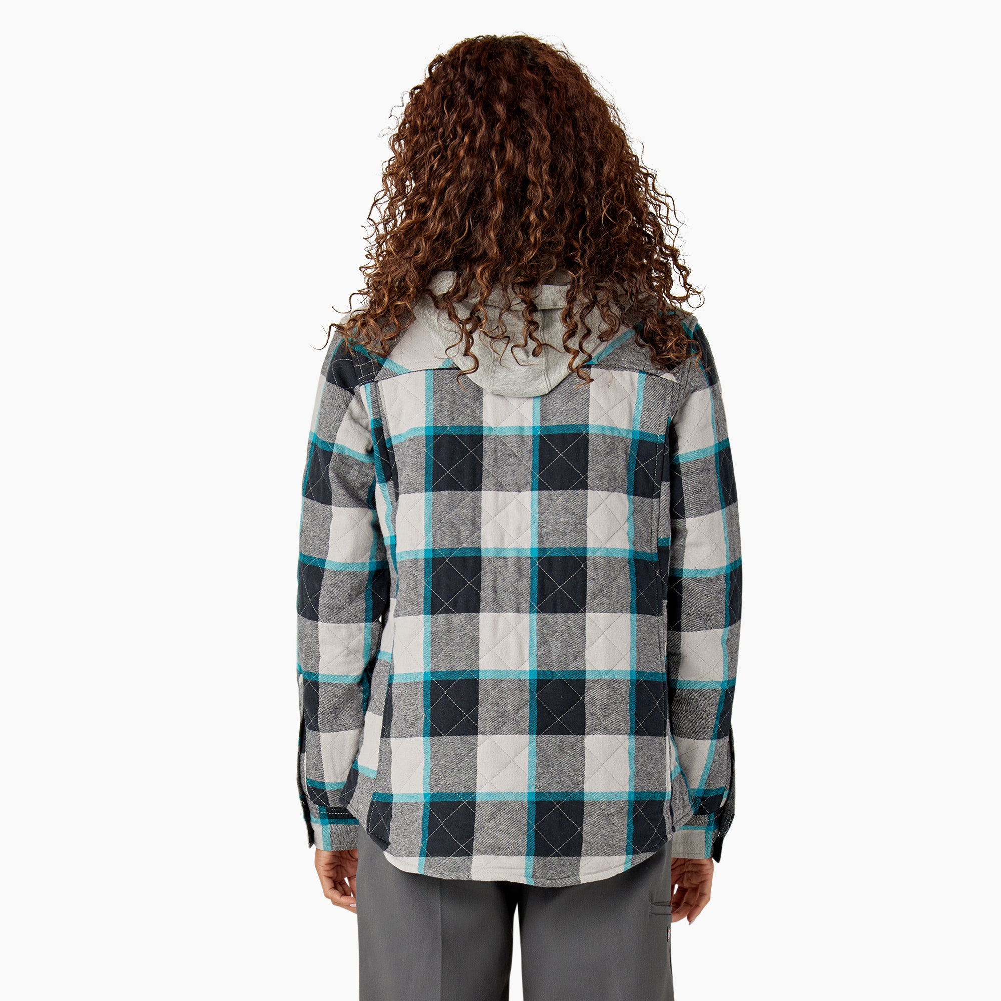 Women's Flannel Hooded Shirt Jacket - Image 2