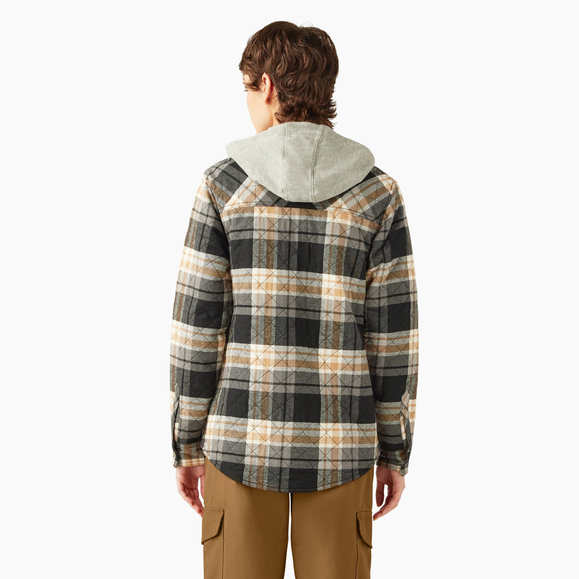 Women's Flannel Hooded Shirt Jacket - Image 2