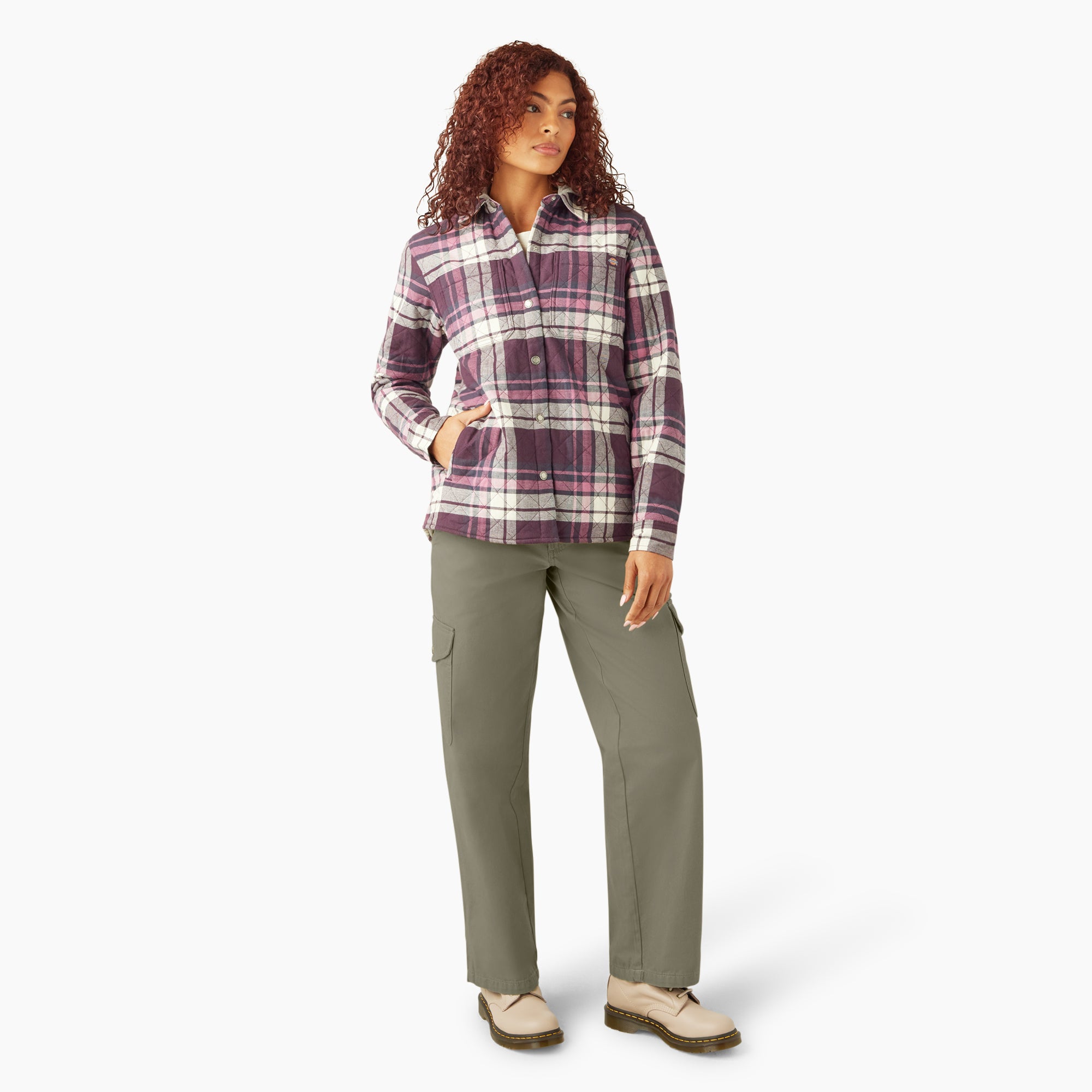 Women's Flannel Hooded Shirt Jacket - Image 5