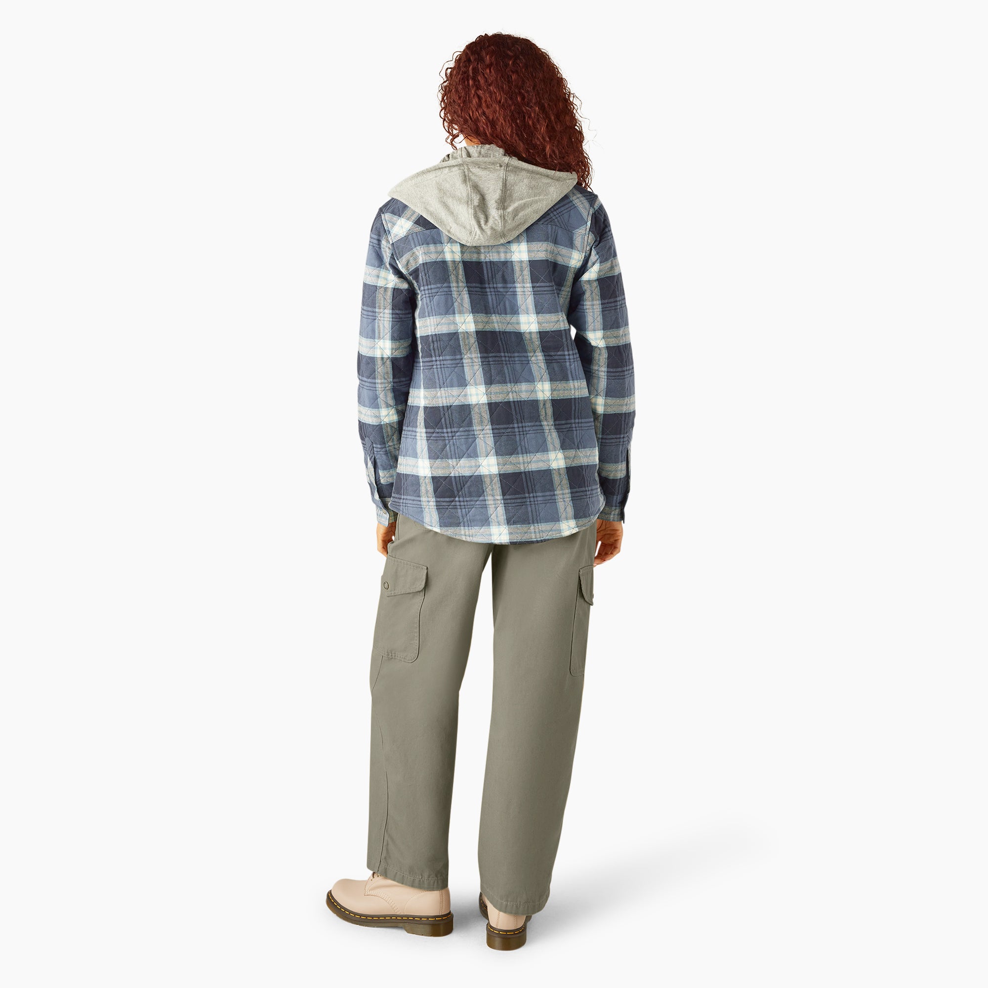 Women's Flannel Hooded Shirt Jacket - Image 5