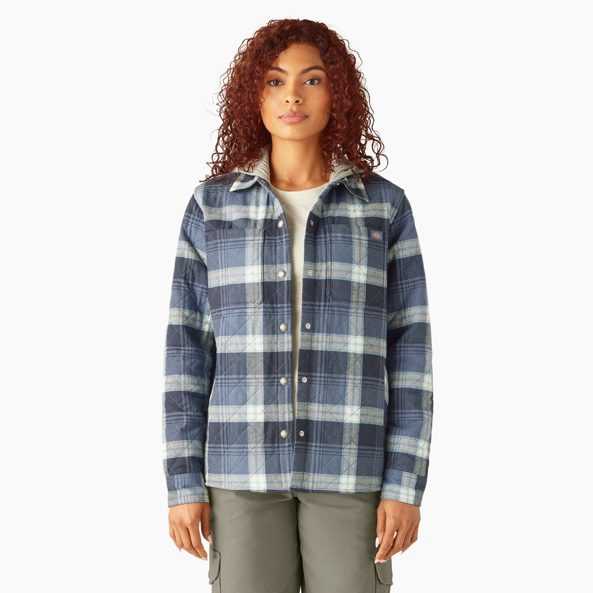 Women's Flannel Hooded Shirt Jacket