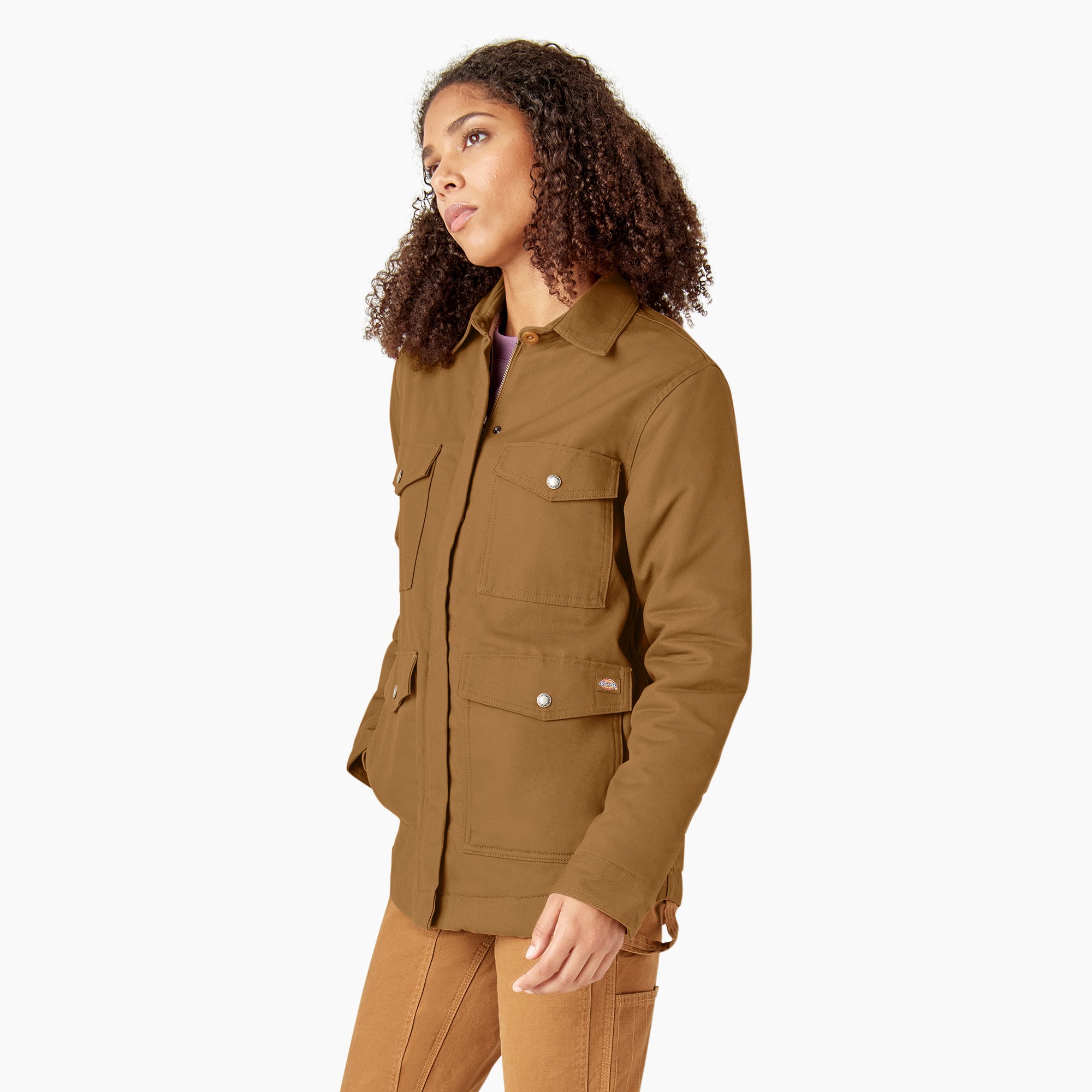 Women's Duck High Pile Fleece Lined Chore Coat - Image 3