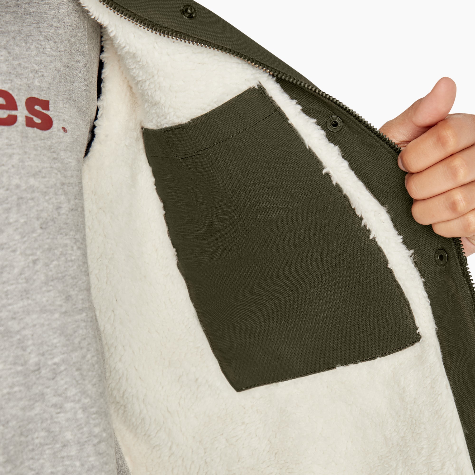 Women's Duck High Pile Fleece Lined Chore Coat - Image 10