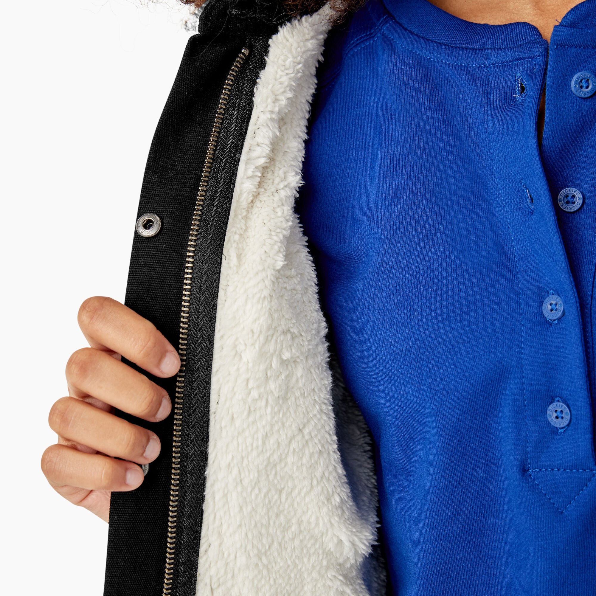 Women's Duck High Pile Fleece Lined Chore Coat - Image 9