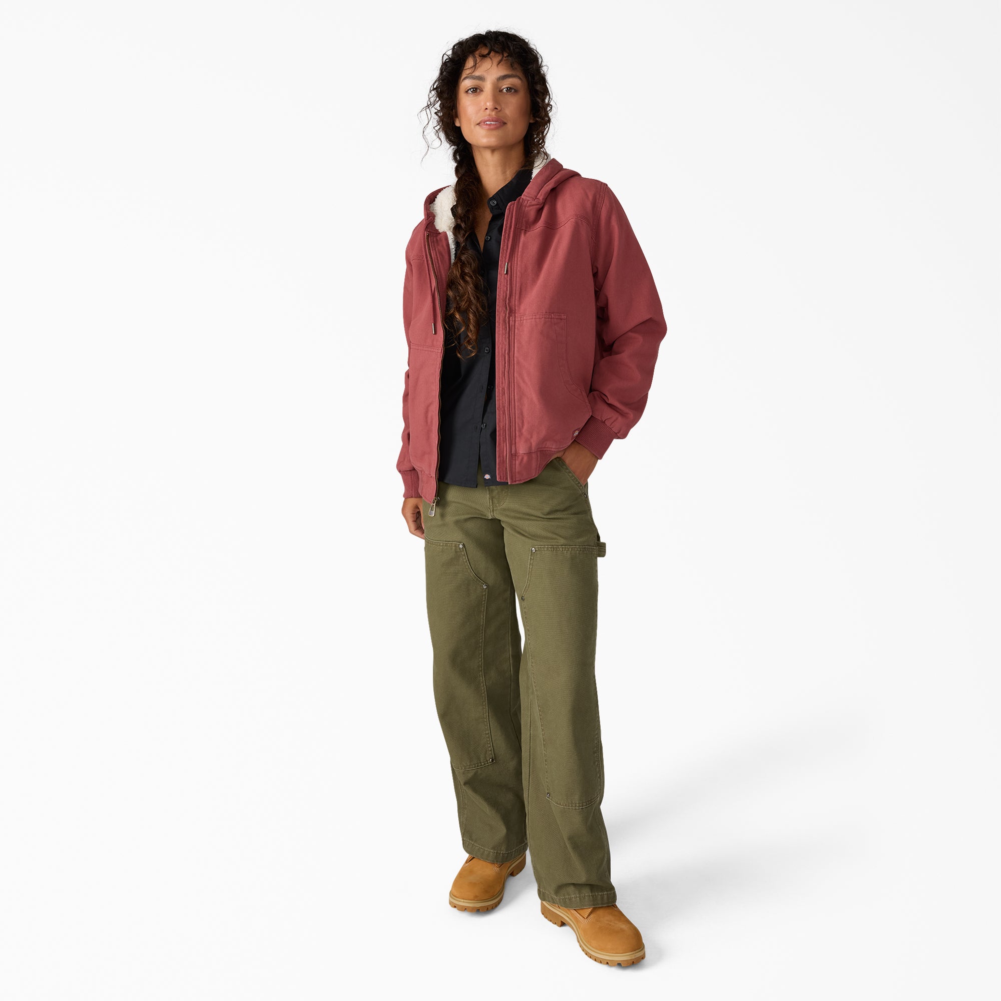 Women's Fleece Lined Duck Canvas Jacket - Image 4