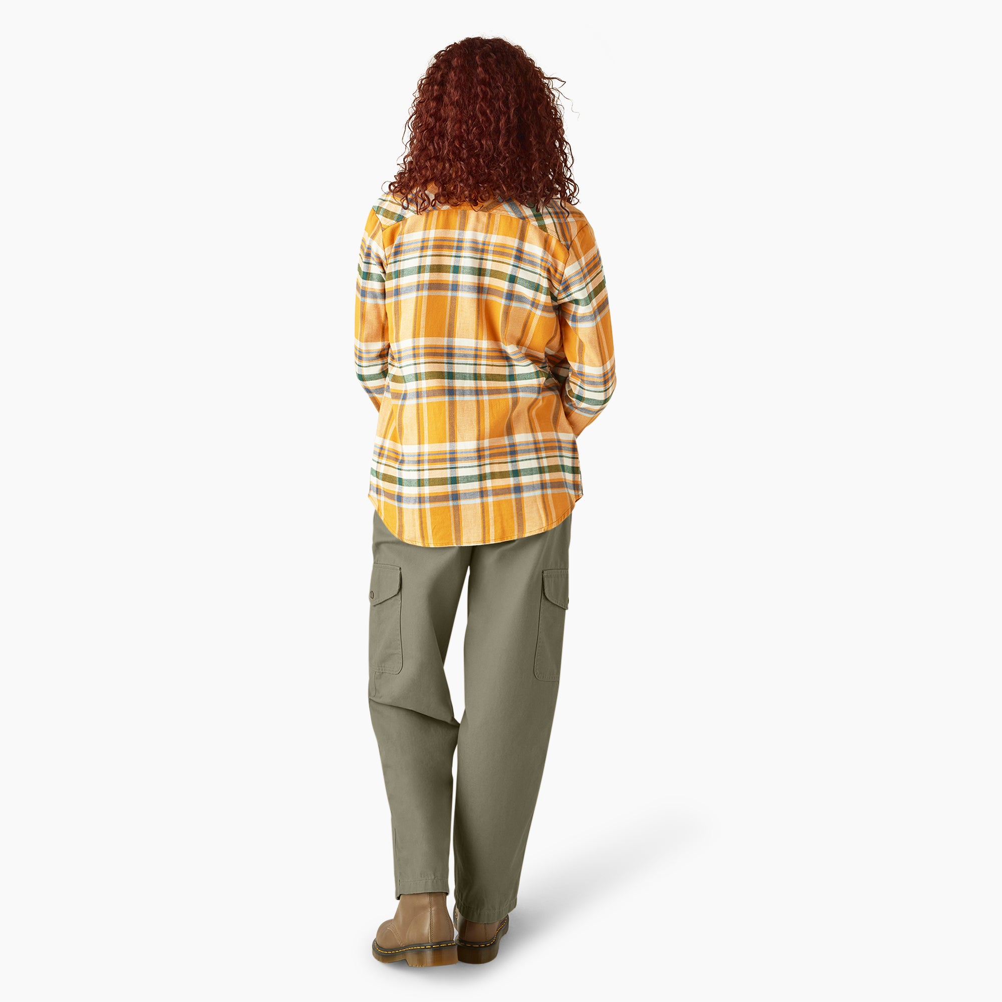 Women's Plaid Flannel Long Sleeve Shirt - Image 5